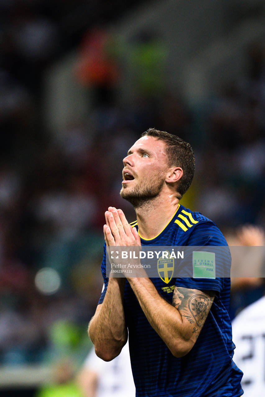 Marcus Berg of Sweden looks dejected