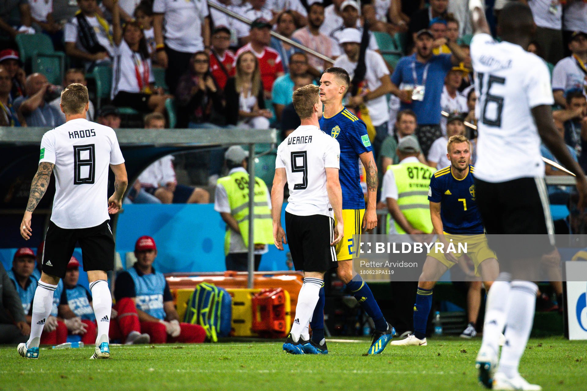 Mikael Lustig of Sweden and Timo Werner of Germany