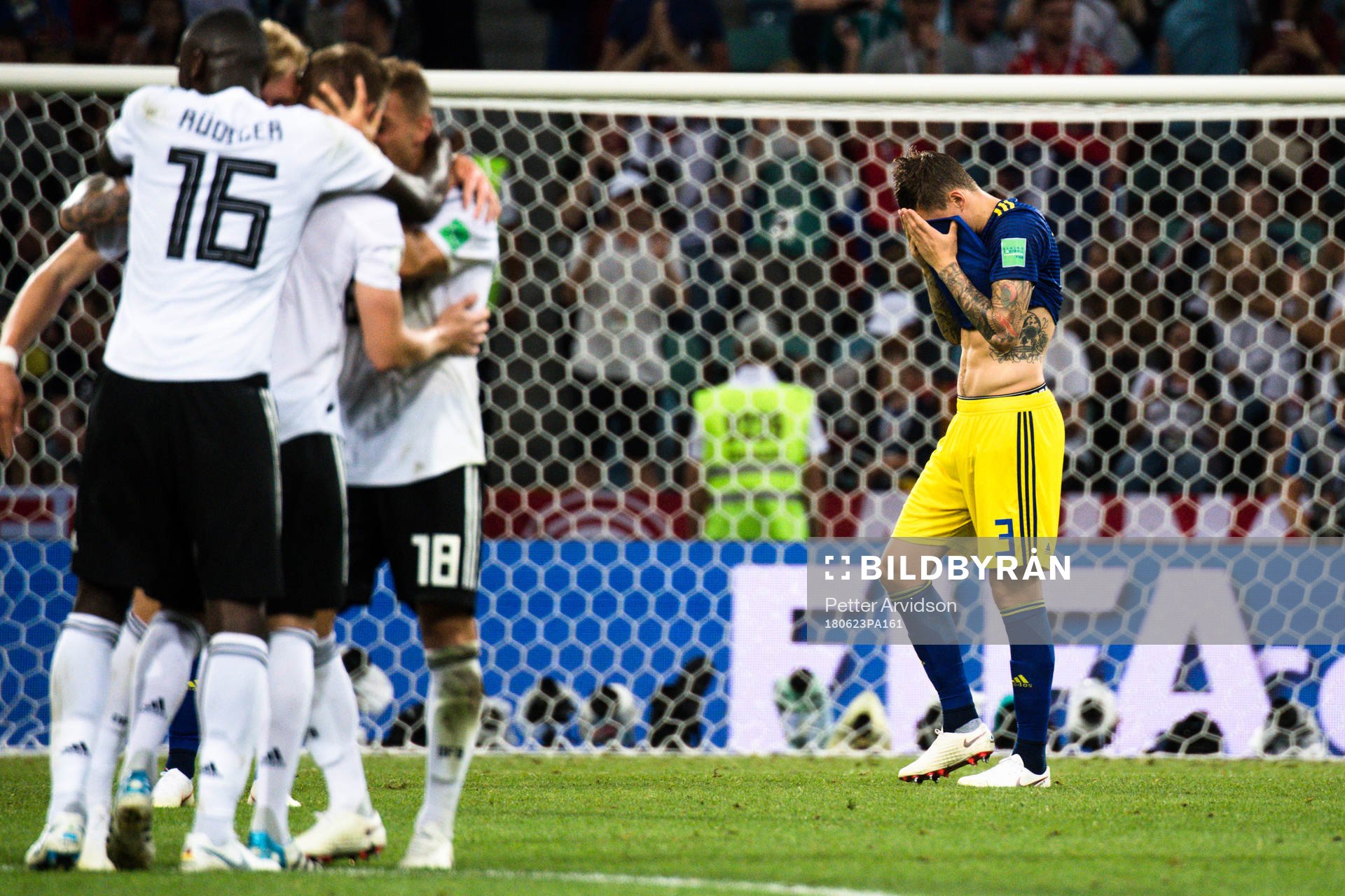 Victor Nilsson Lindelöf of Swedenlooks dejected