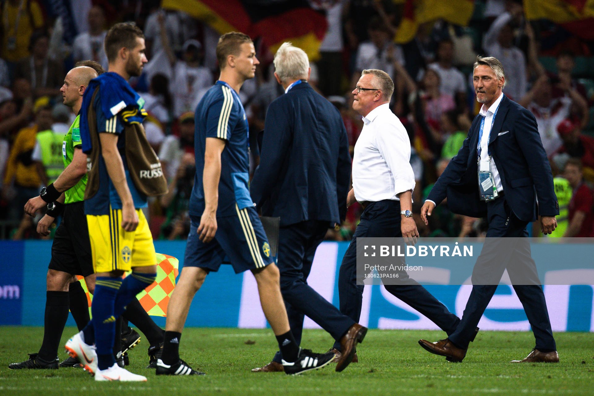 head coach Janne Andersson of Sweden looks dejected