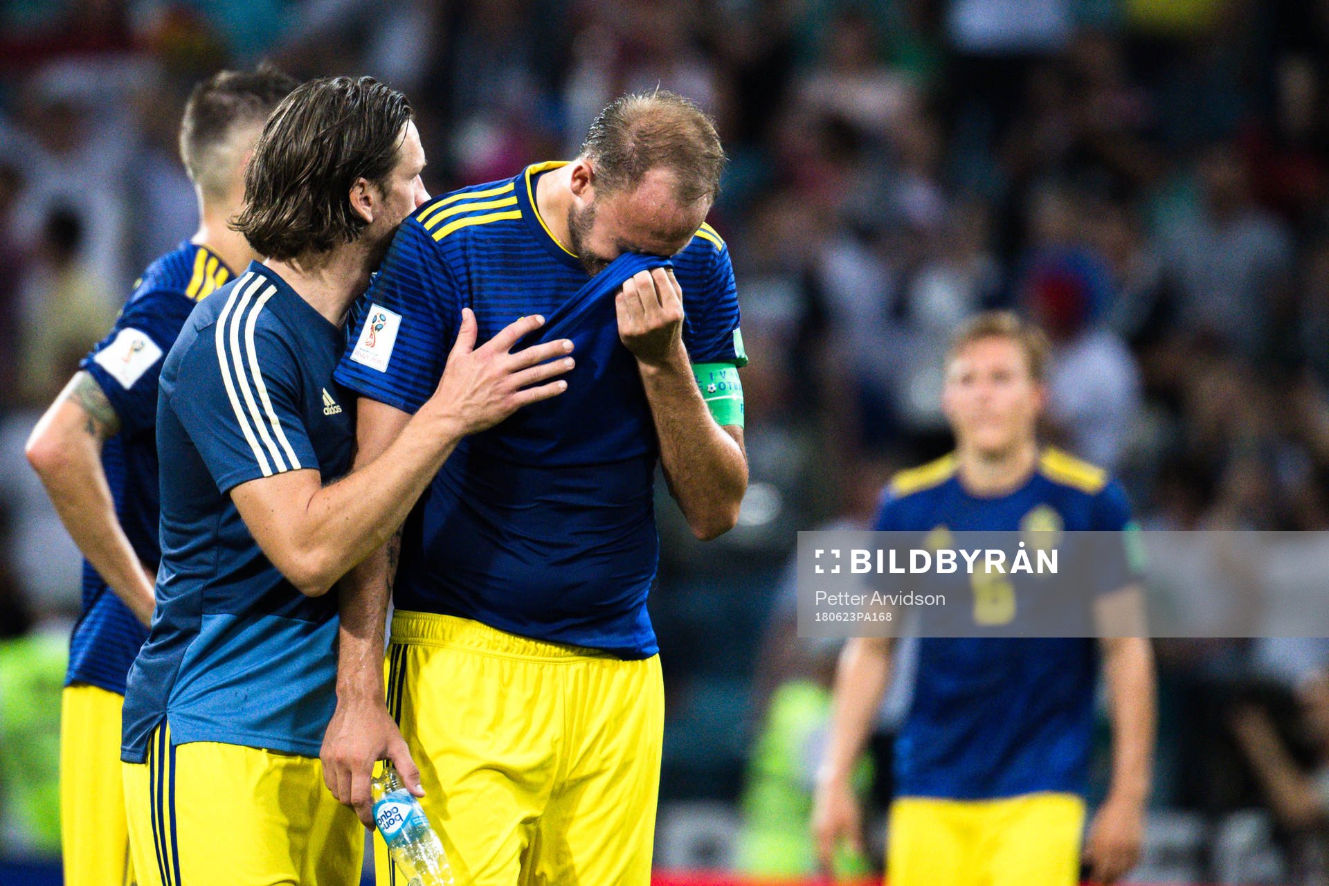 Andreas Granqvist of Sweden looks dejected