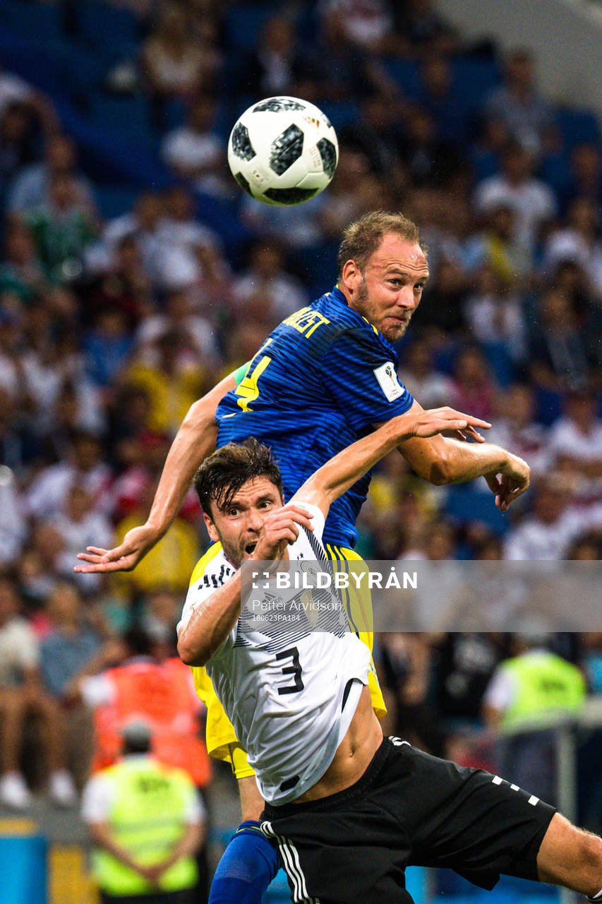 Andreas Granqvist of Sweden and Jonas Hector of Germany
