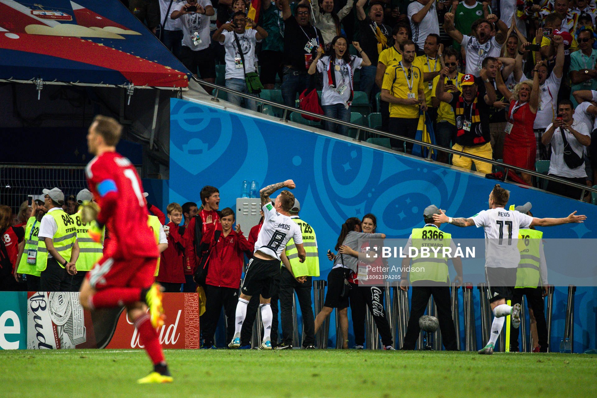 Toni Kroos and Marco Reus  of Germany celebrates the 2-1