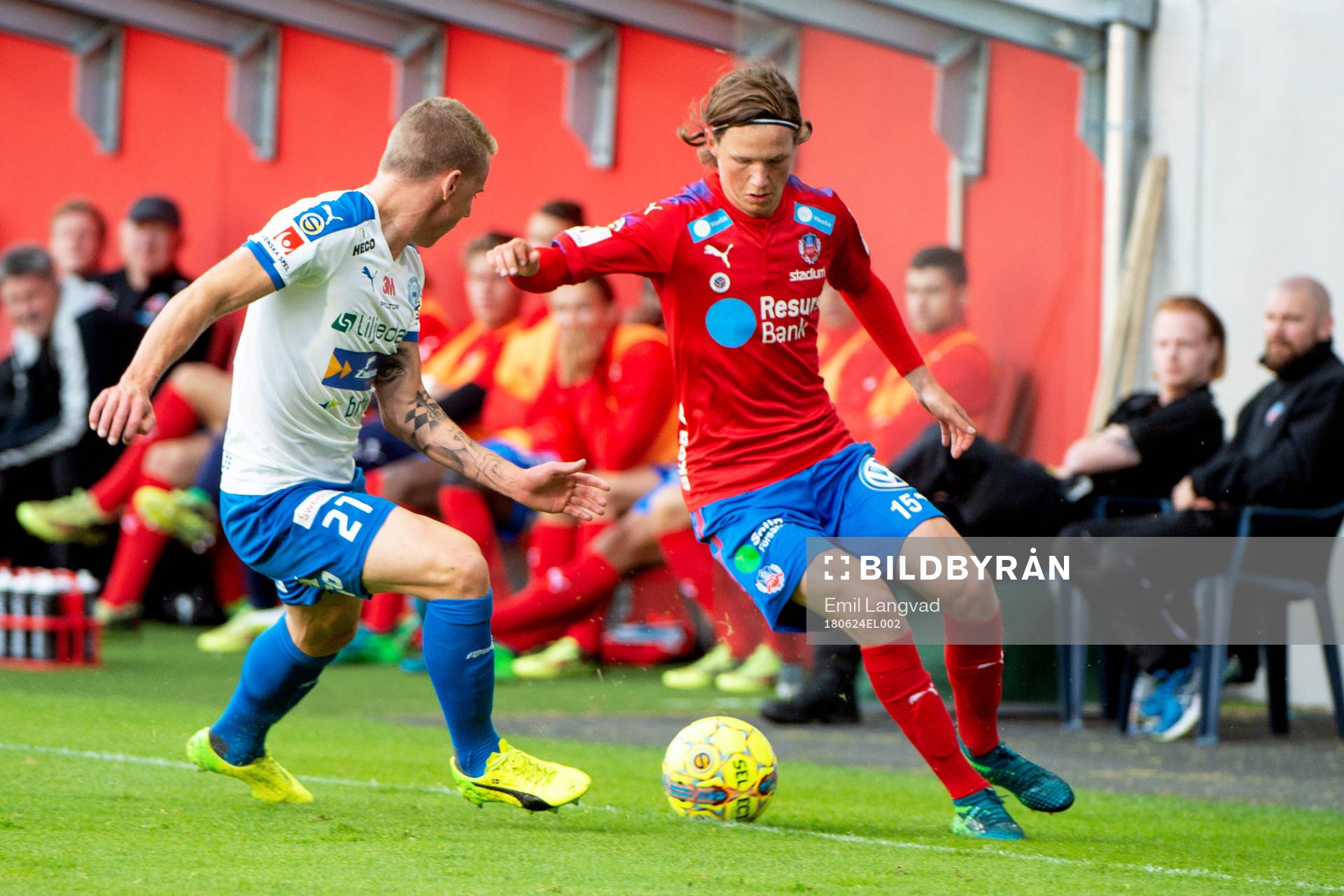 Värnamos Anton Maikkula och Helsingborgs Max Svensson