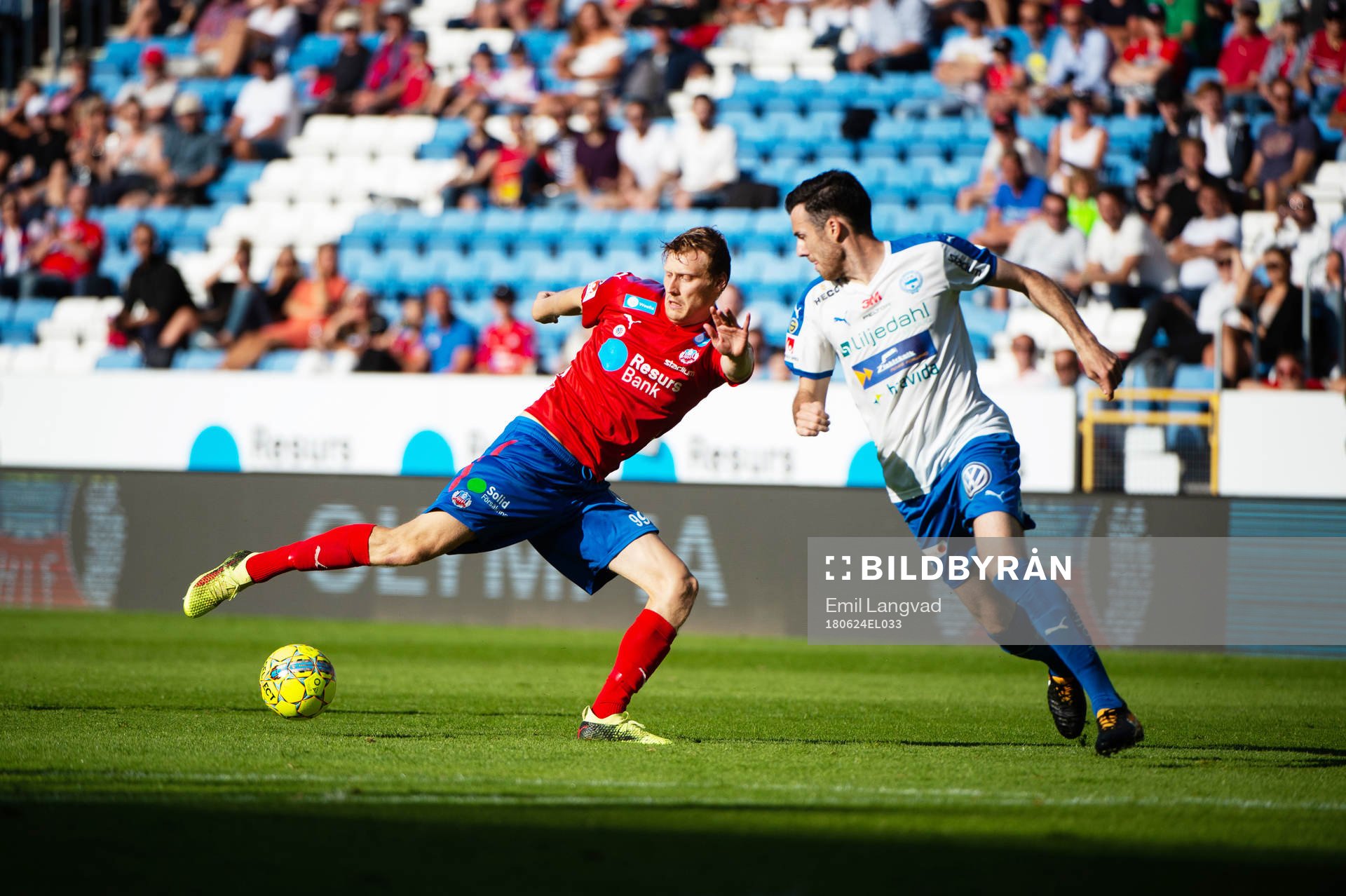 Helsingborgs Andri Runar Bjarnason och Värnamos Tyler