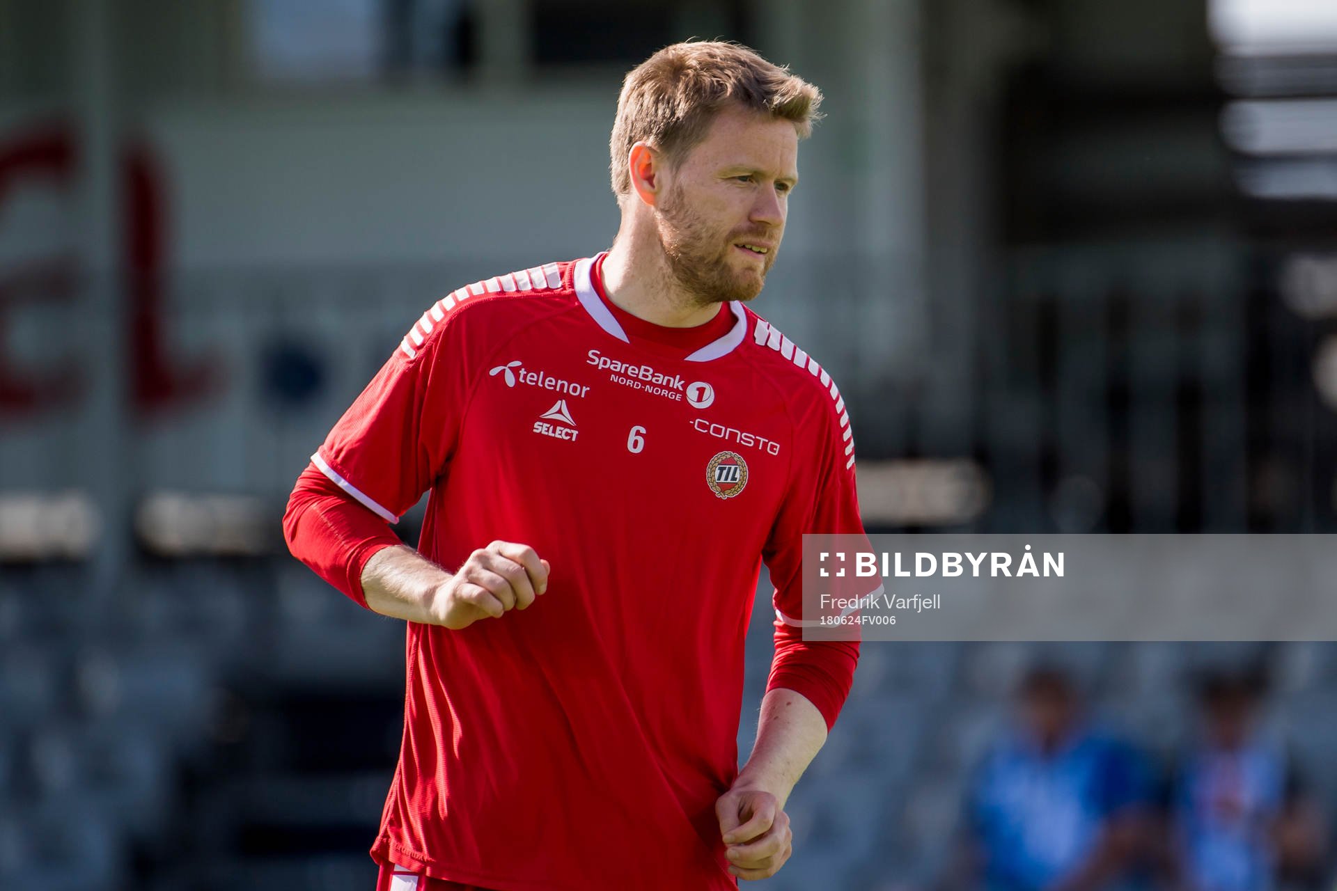 Tom Høgli of Tromsø ahead of the Eliteserien match between Sarpsborg 08 and Tromsø on June 24, 2018 in Sarpsborg. 