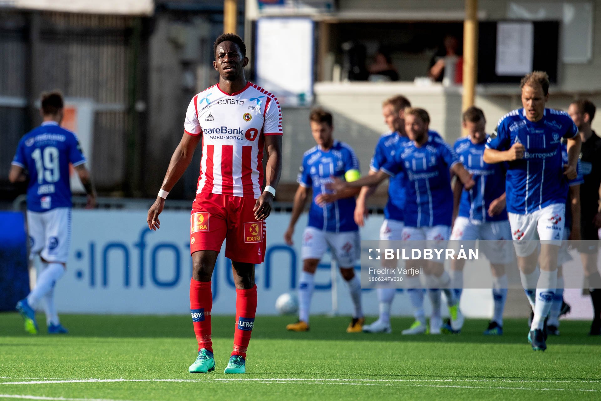 Mushaga Bakenga of Tromsø looks dejected