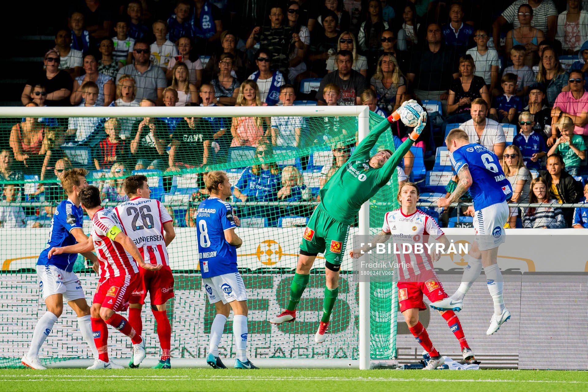 Goalkeeper Gudmund Kongshavn of Tromsø and Joonas Tamm of
