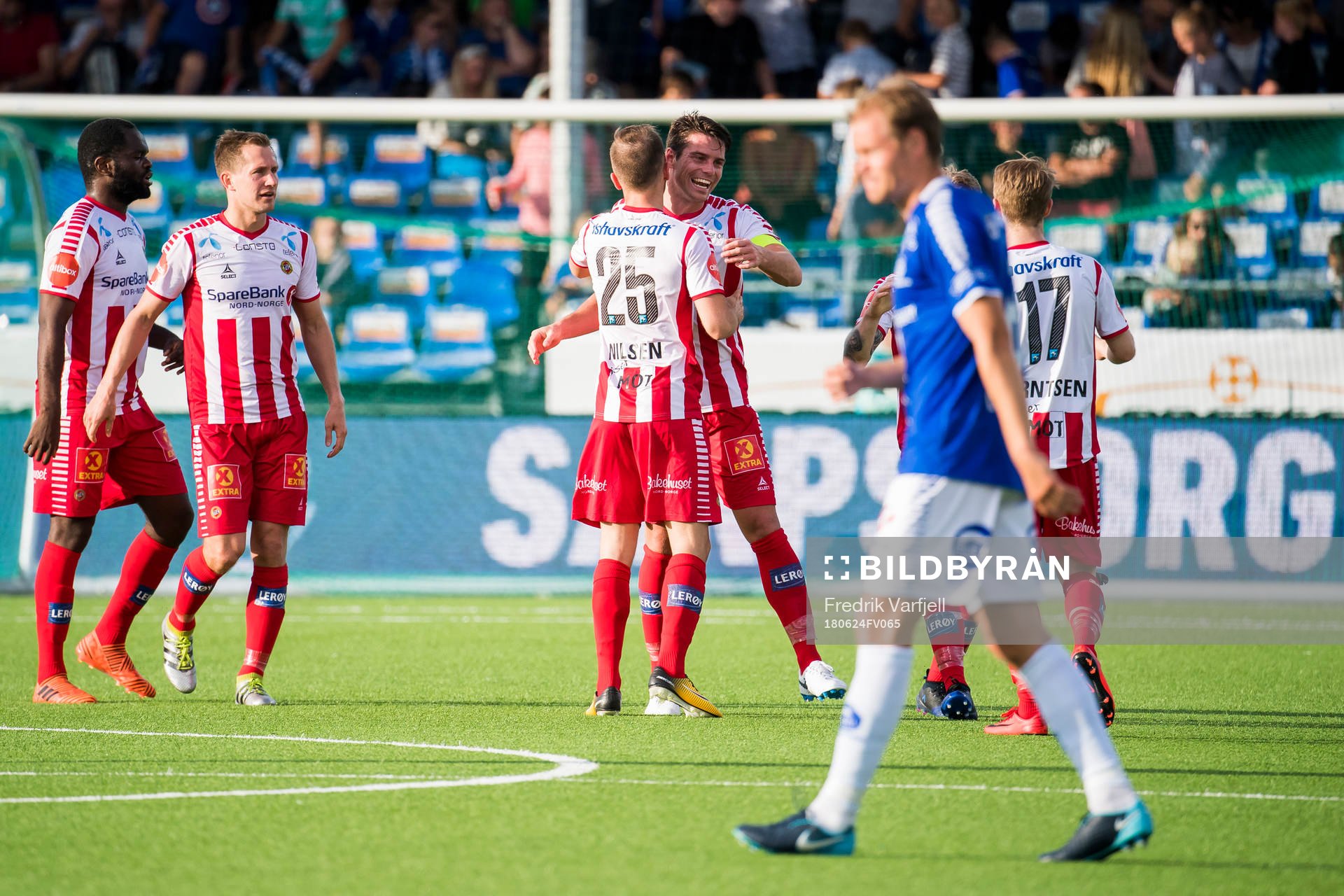Lasse Nilsen and Simen Wangberg of Tromsø celebrate