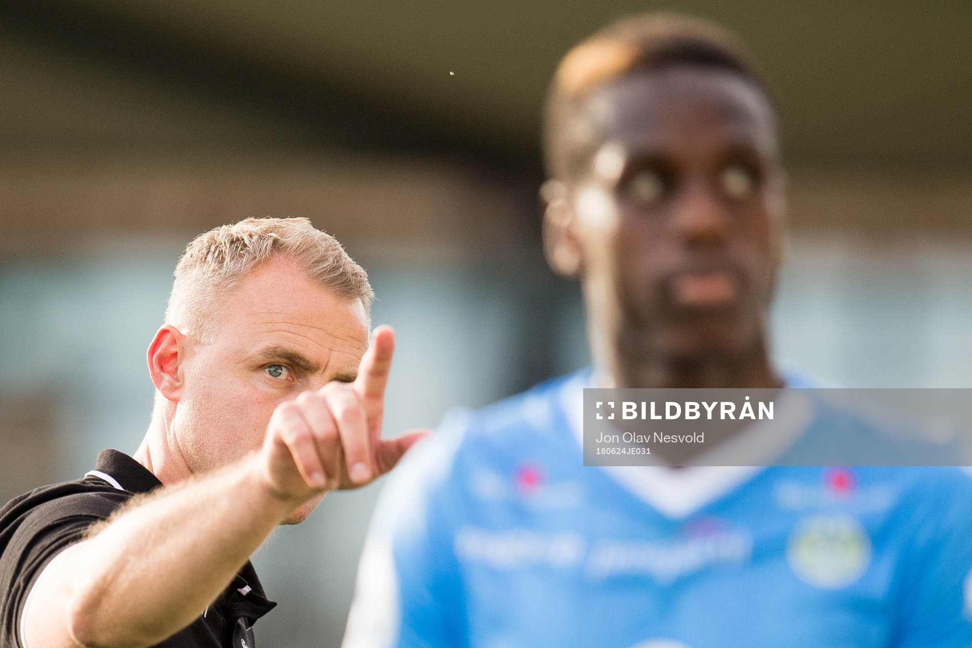 Bengt Sæternes, head coach of Sandnes Ulf, and Akinsola