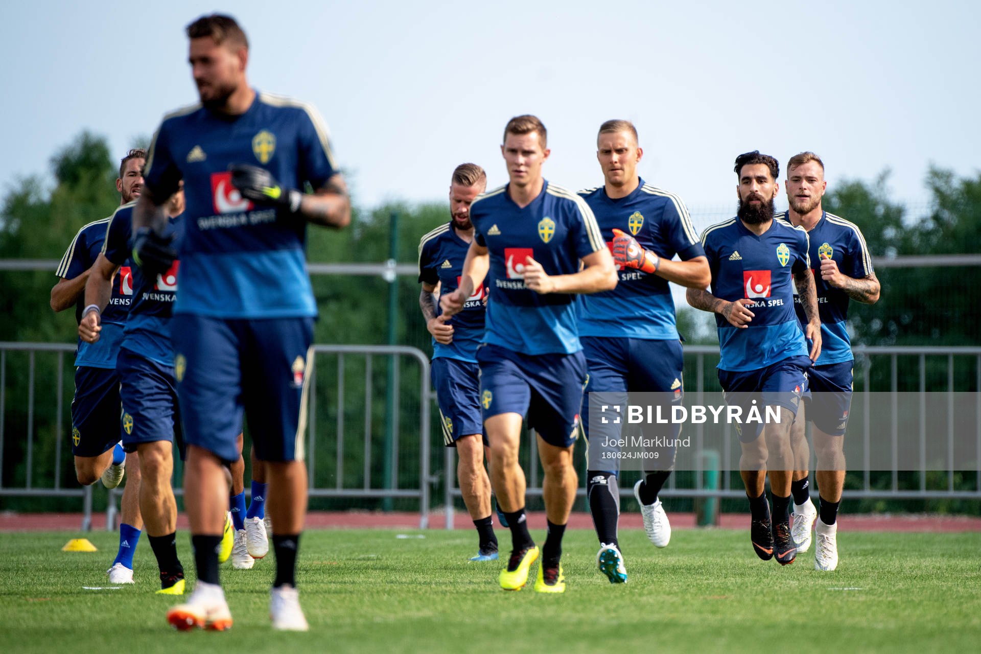 Jimmy Durmaz of the Swedish national football team at a practice session during the FIFA World Cup on June 24, 2018 in Gelendzhik.
