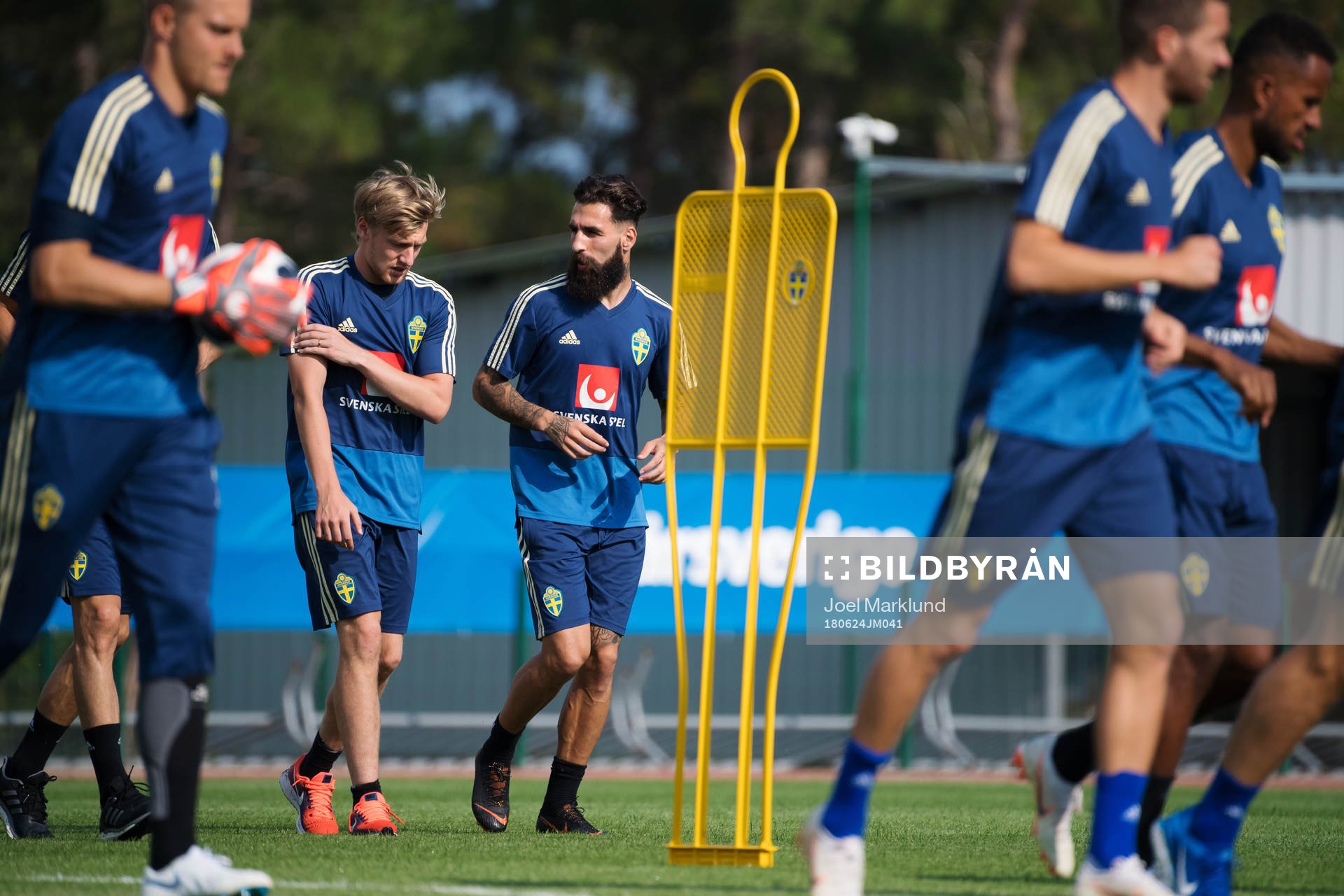 Emil Forsberg and Jimmy Durmaz of the Swedish national