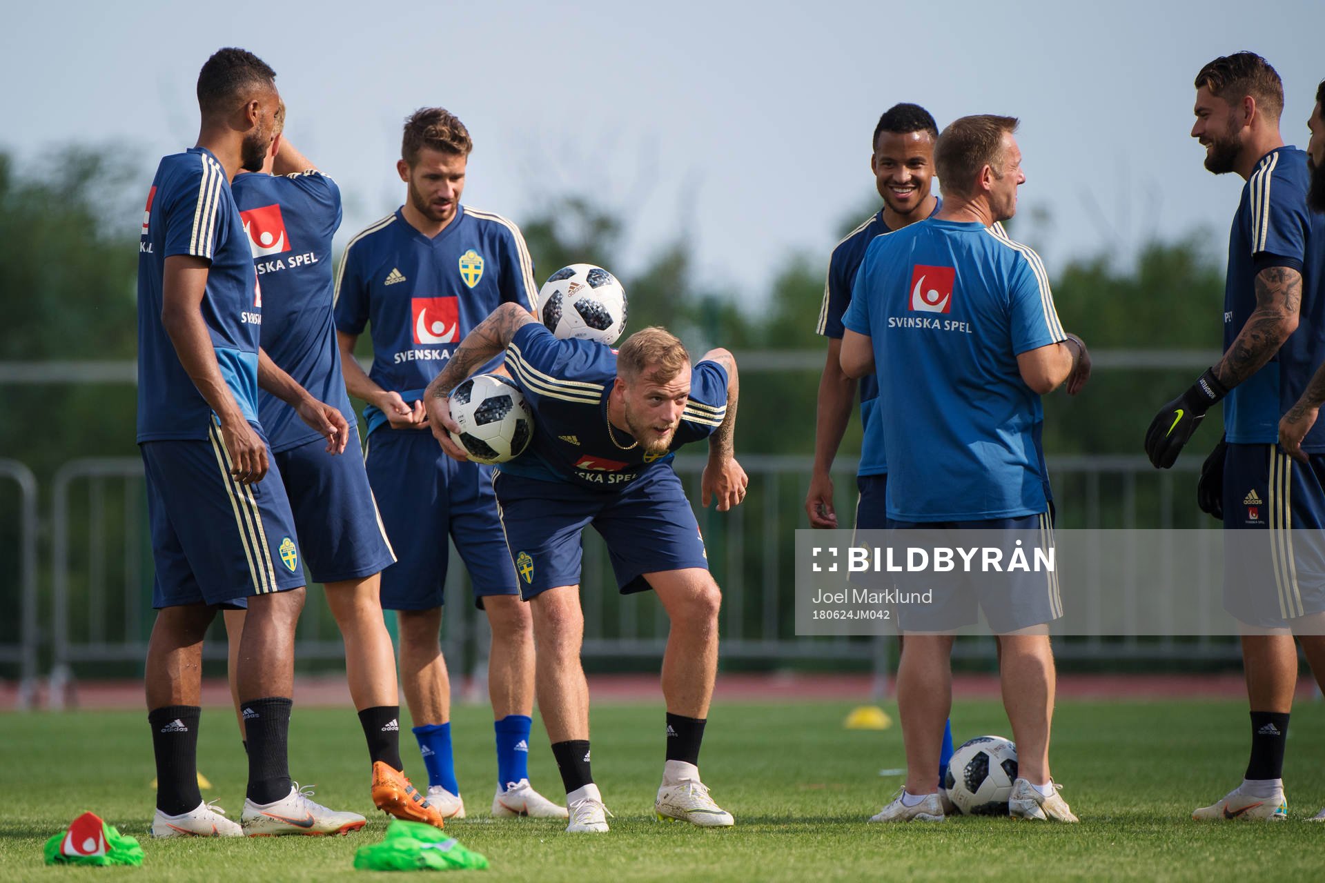 John Guidetti of the Swedish national football team at a