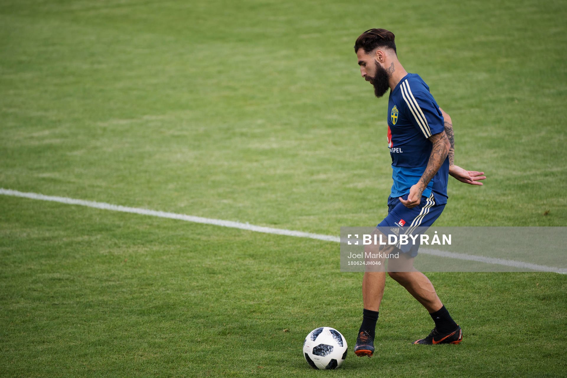 Jimmy Durmaz of the Swedish national football team at a