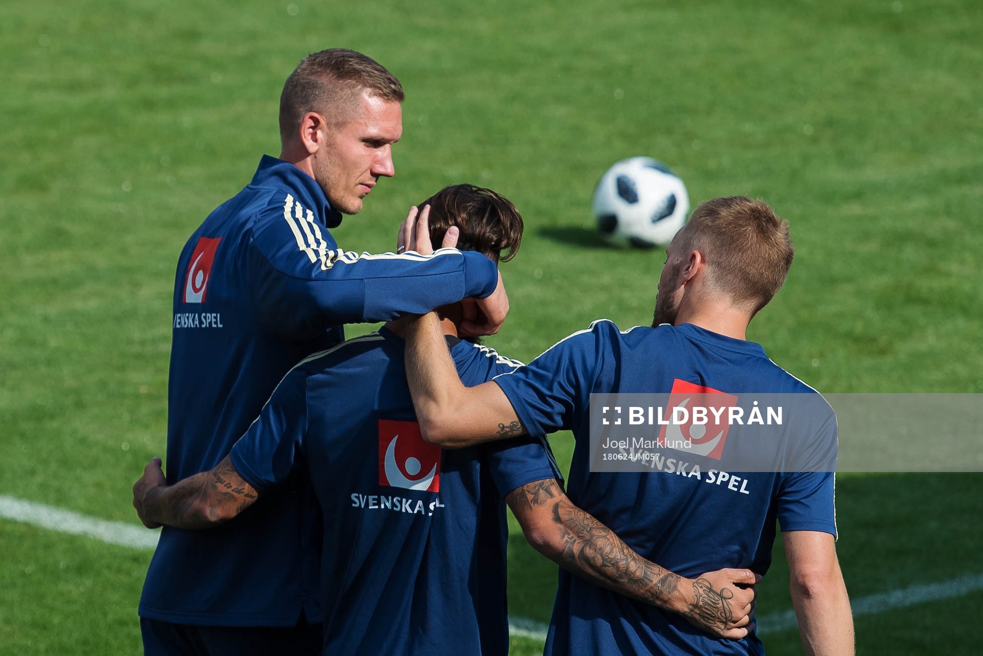 Jimmy Durmaz of the Swedish national football team is being