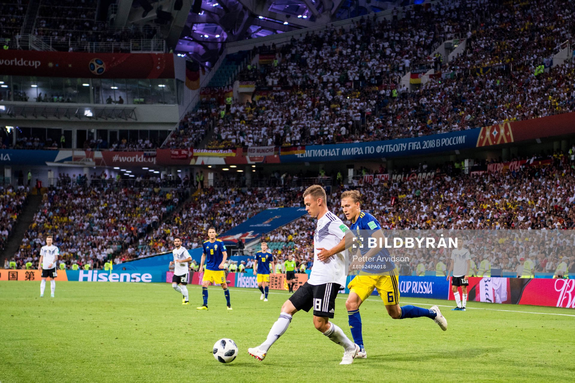 Joshua Kimmich of Germany and Ludwig Augustinsson of Sweden