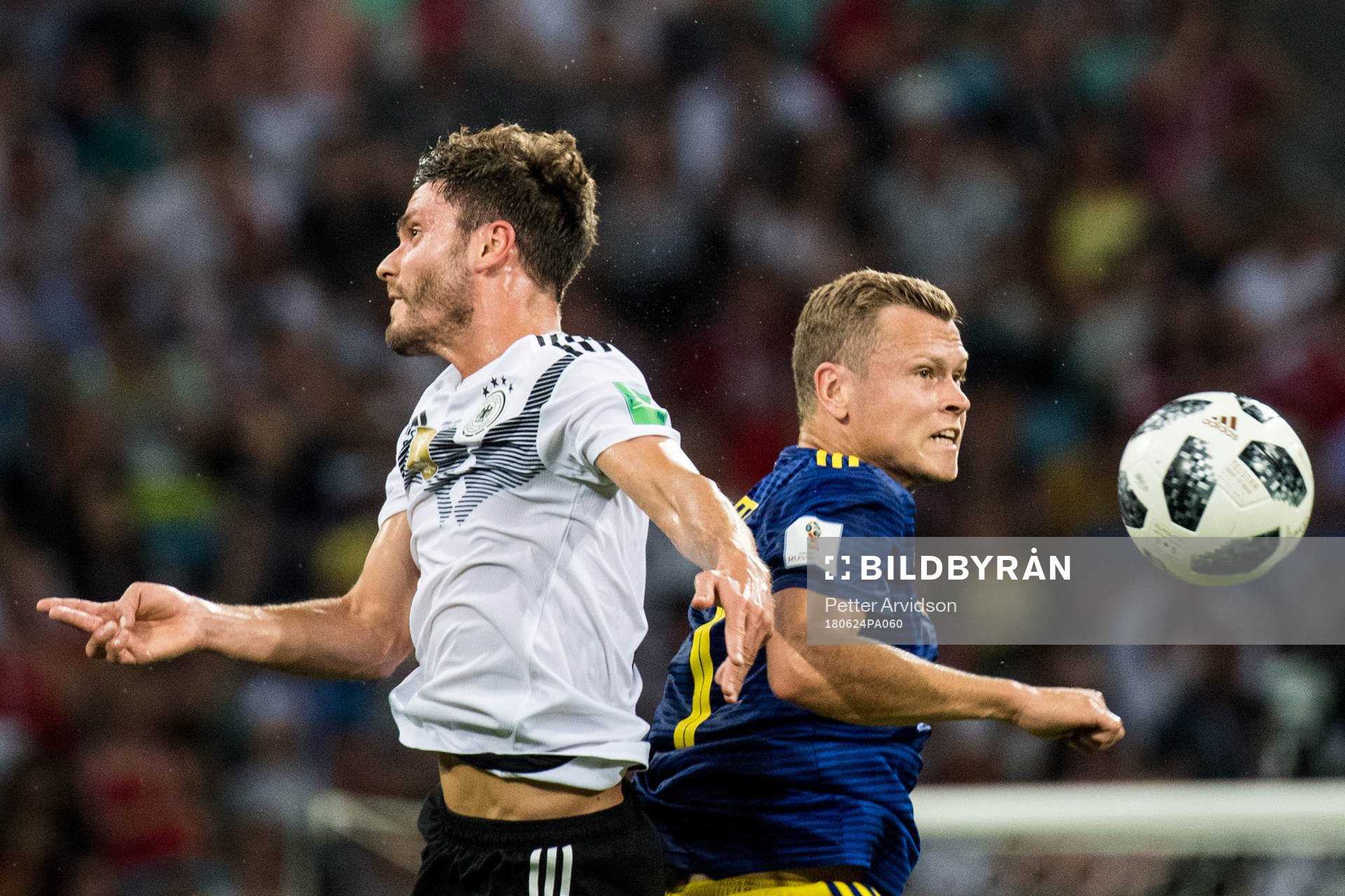 Jonas Hector of Germany and Viktor Claesson of Sweden