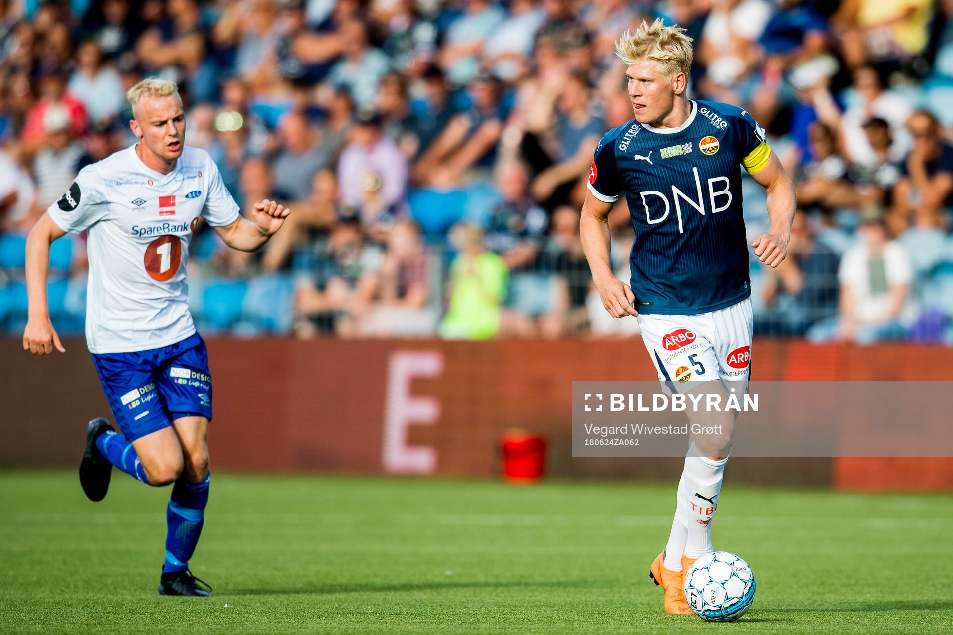 Sondre Sørløkk of Ranheim and Jakob Glesnes of