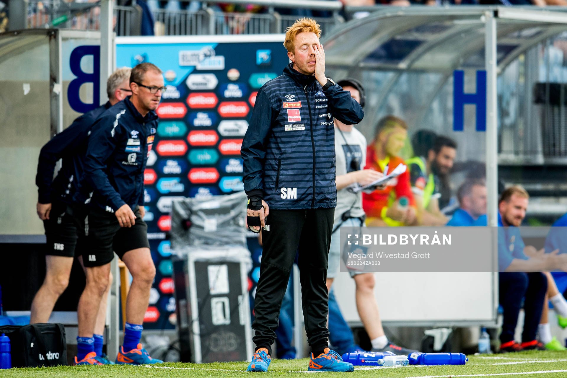 Svein Maalen, head coach of Ranheim, looks dejected