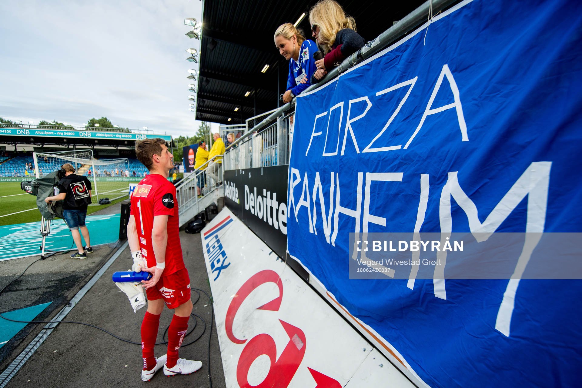 Goalkeeper Even Barli of Ranheim after the Eliteserien match between Strømsgodset and Ranheim on June 24, 2018 in Drammen.