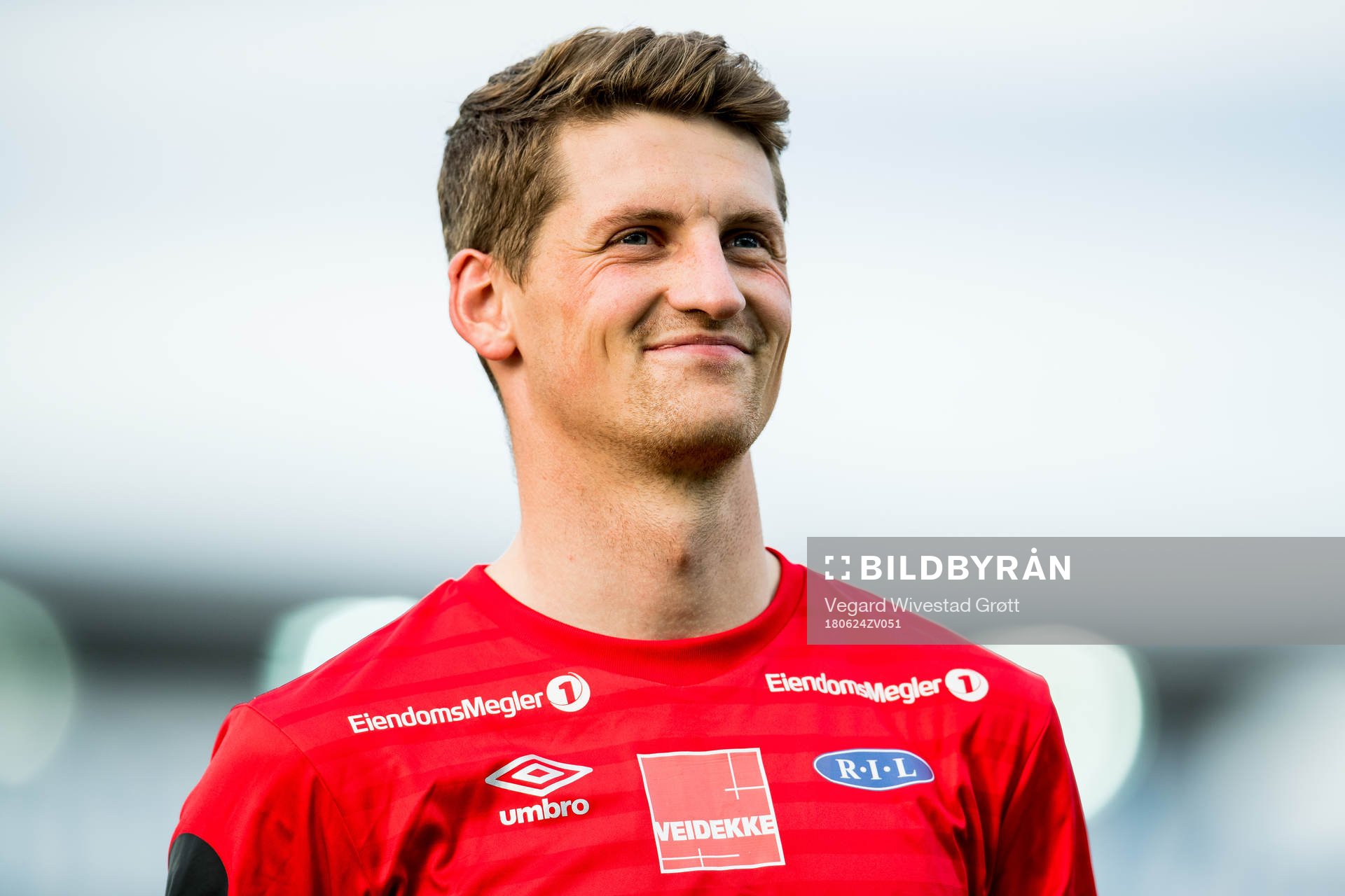 Goalkeeper Even Barli of Ranheim after the Eliteserien match between Strømsgodset and Ranheim on June 24, 2018 in Drammen.