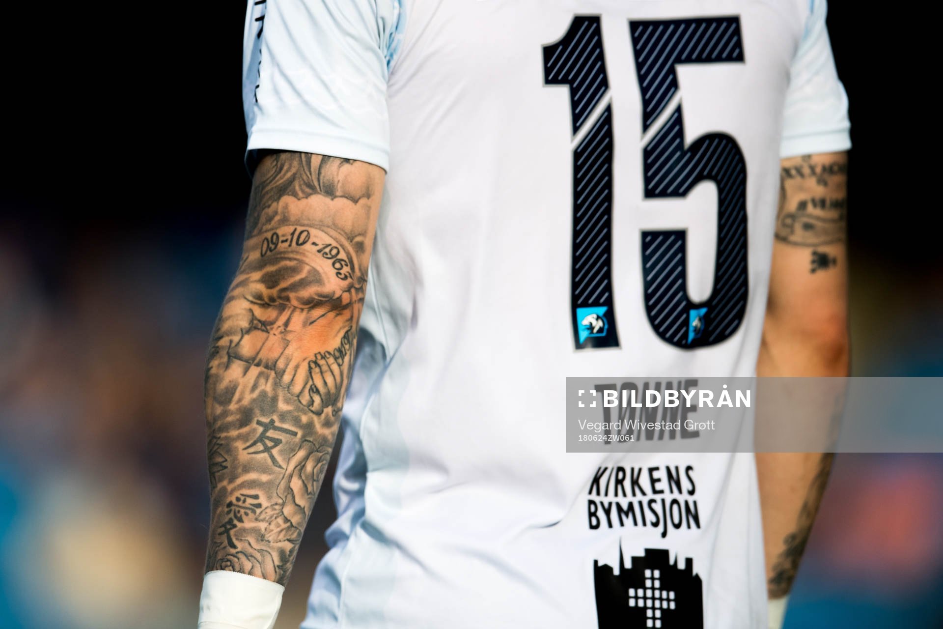 Tattoos of Erik Tønne of Ranheim