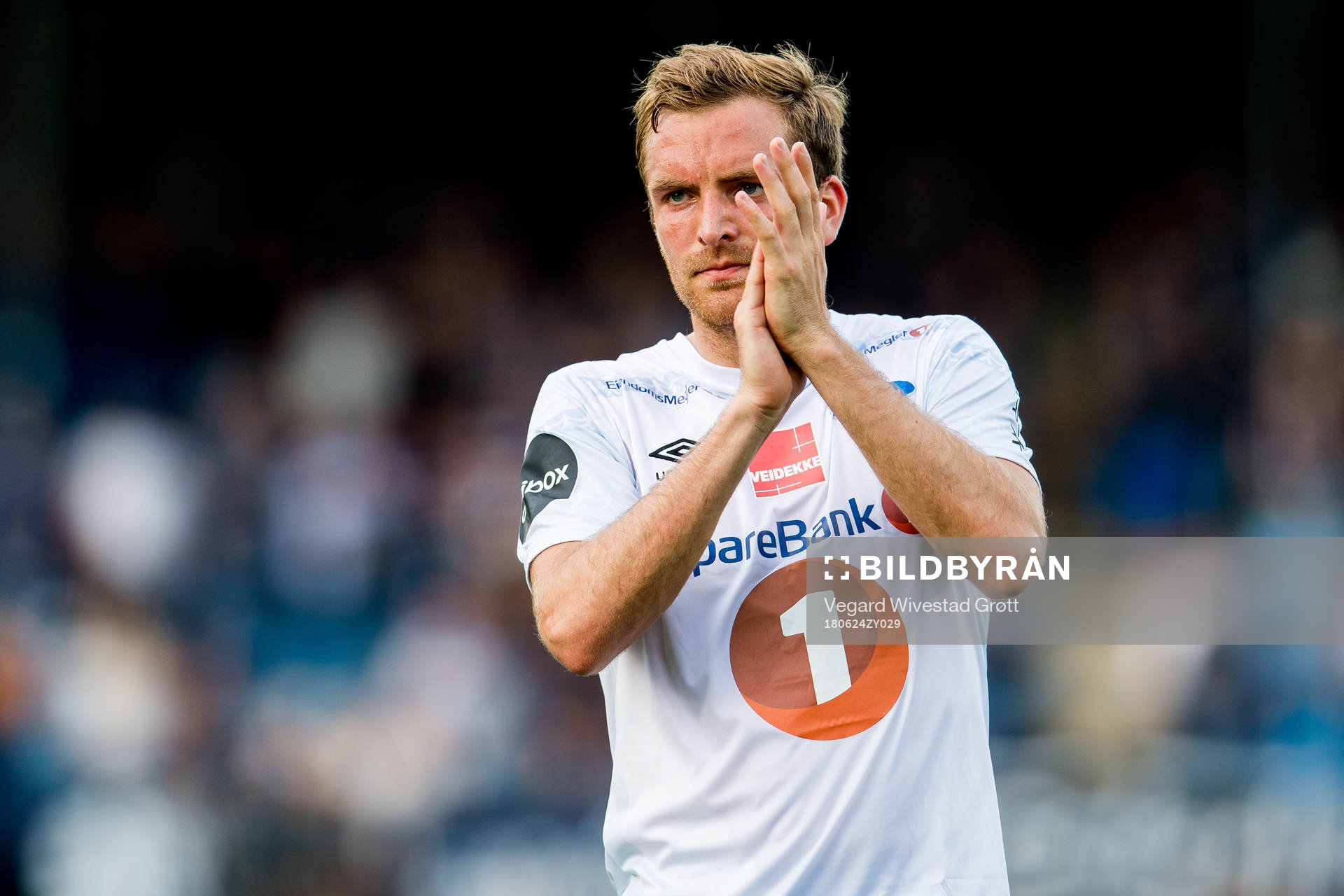 Kristoffer Løkberg of Ranheim after the Eliteserien match between Strømsgodset and Ranheim on June 24, 2018 in Drammen.