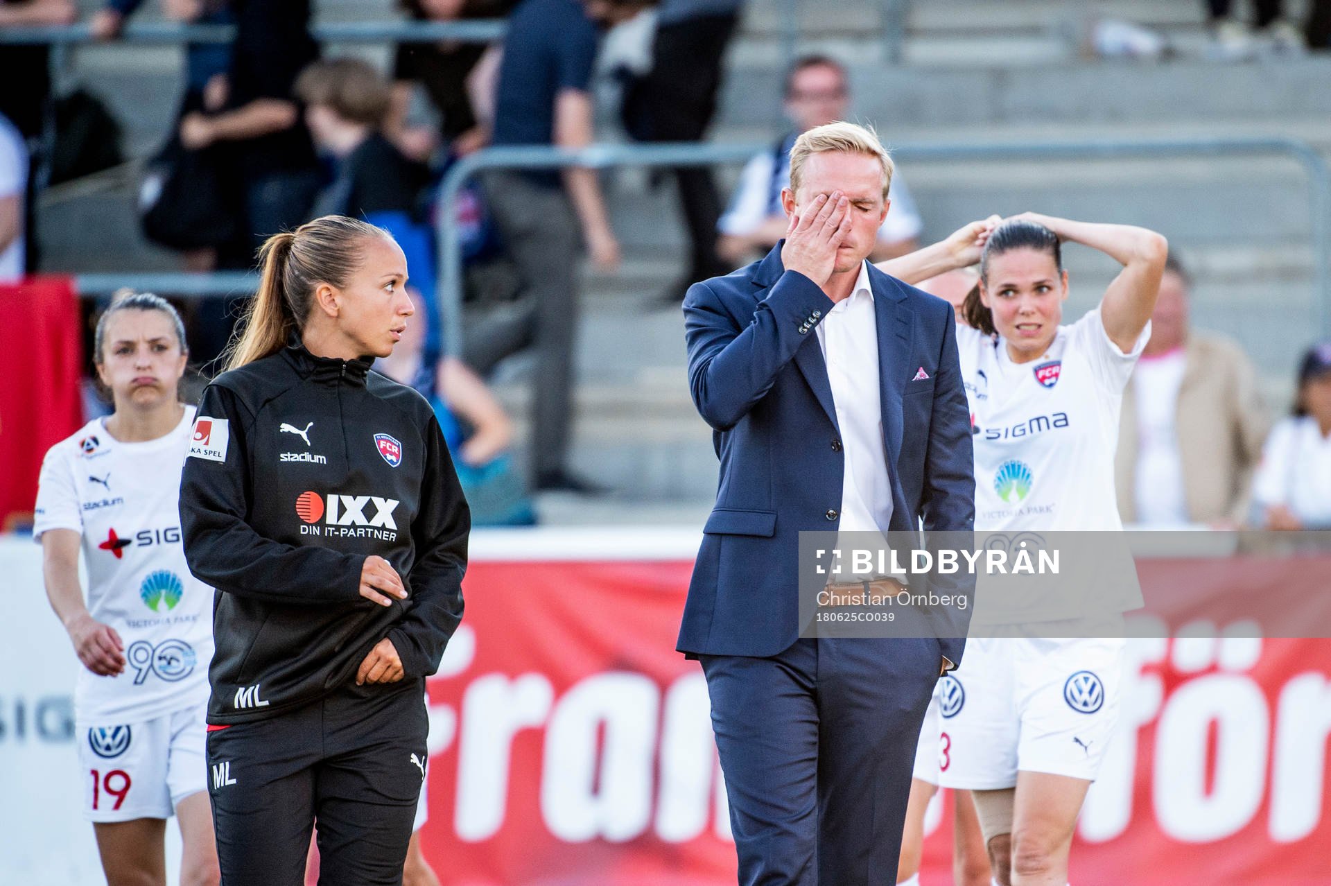 Rosengårds fystränare Malin Levenstad och tränare Jonas