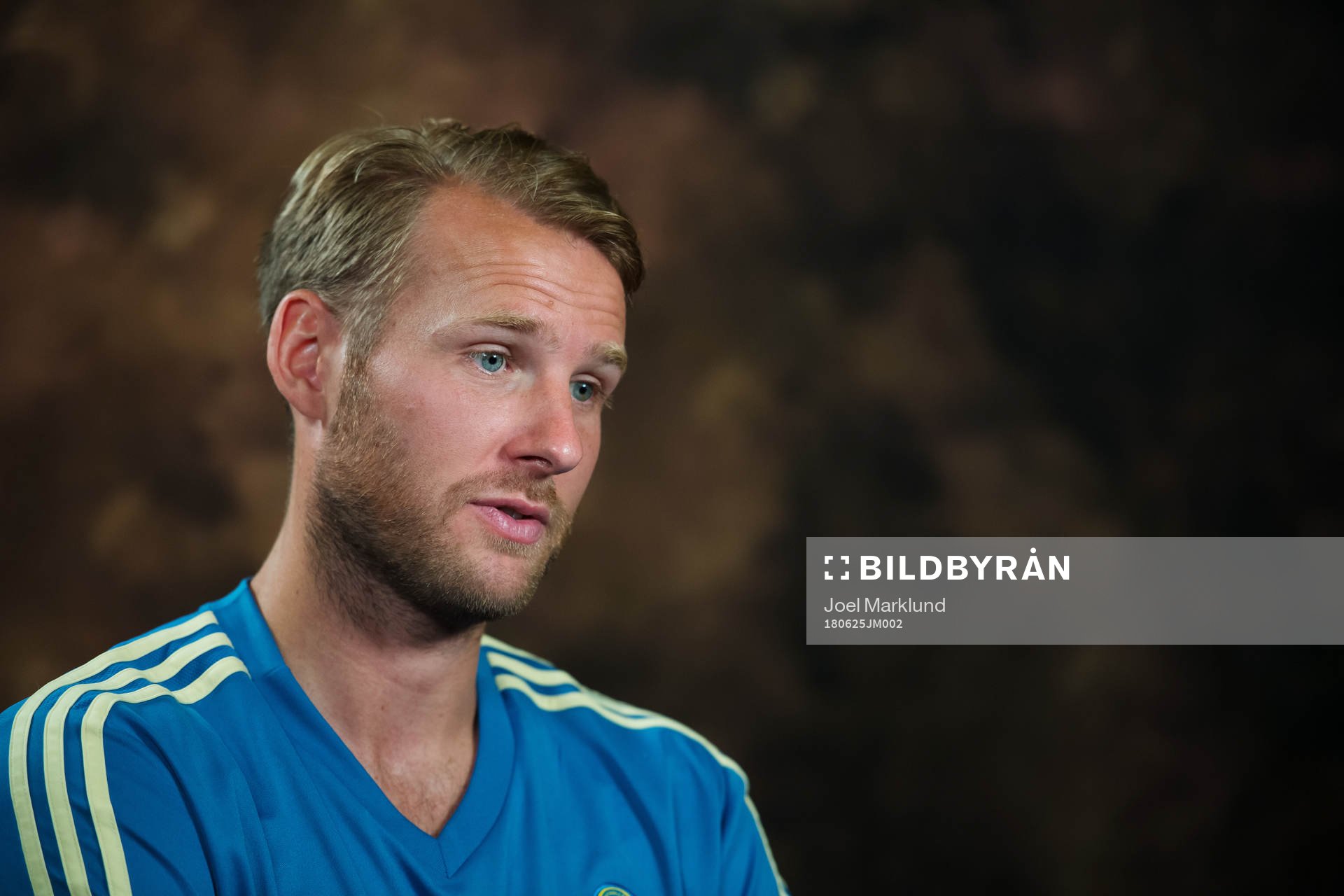 Ola Toivonen of the Swedish national football team at a