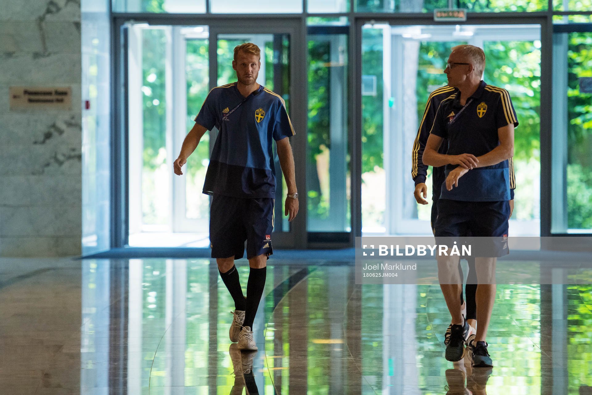 Ola Toivonen of the Swedish national football team arrives