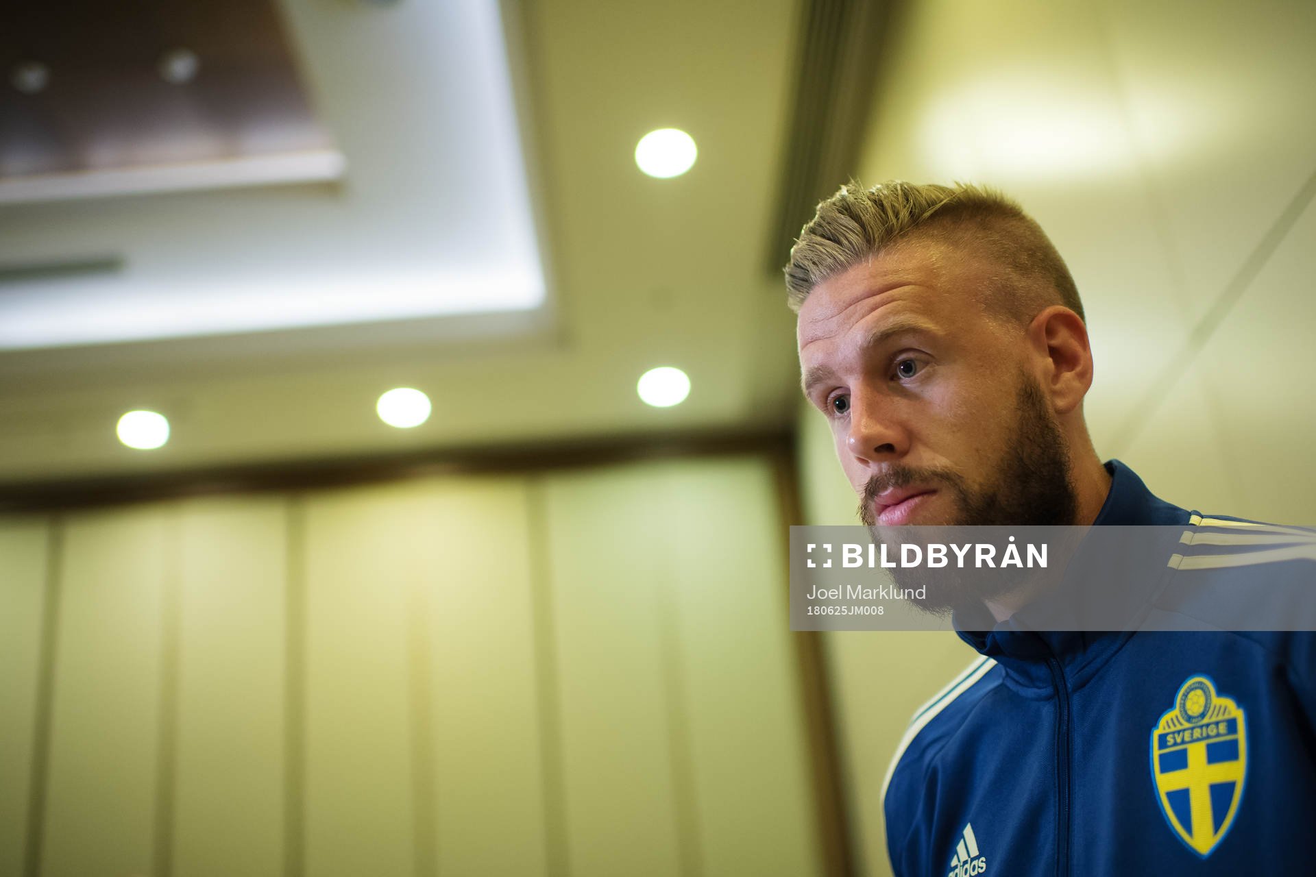Pontus Jansson of the Swedish national football team at a