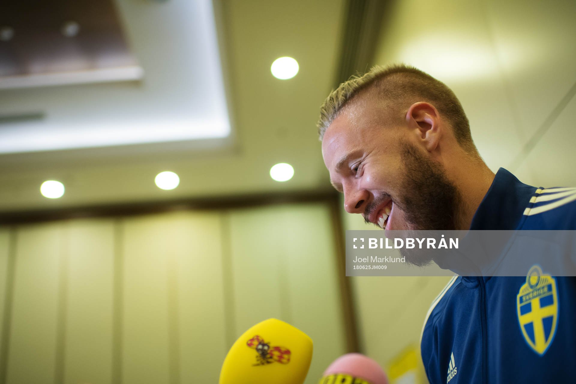 Pontus Jansson of the Swedish national football team at a