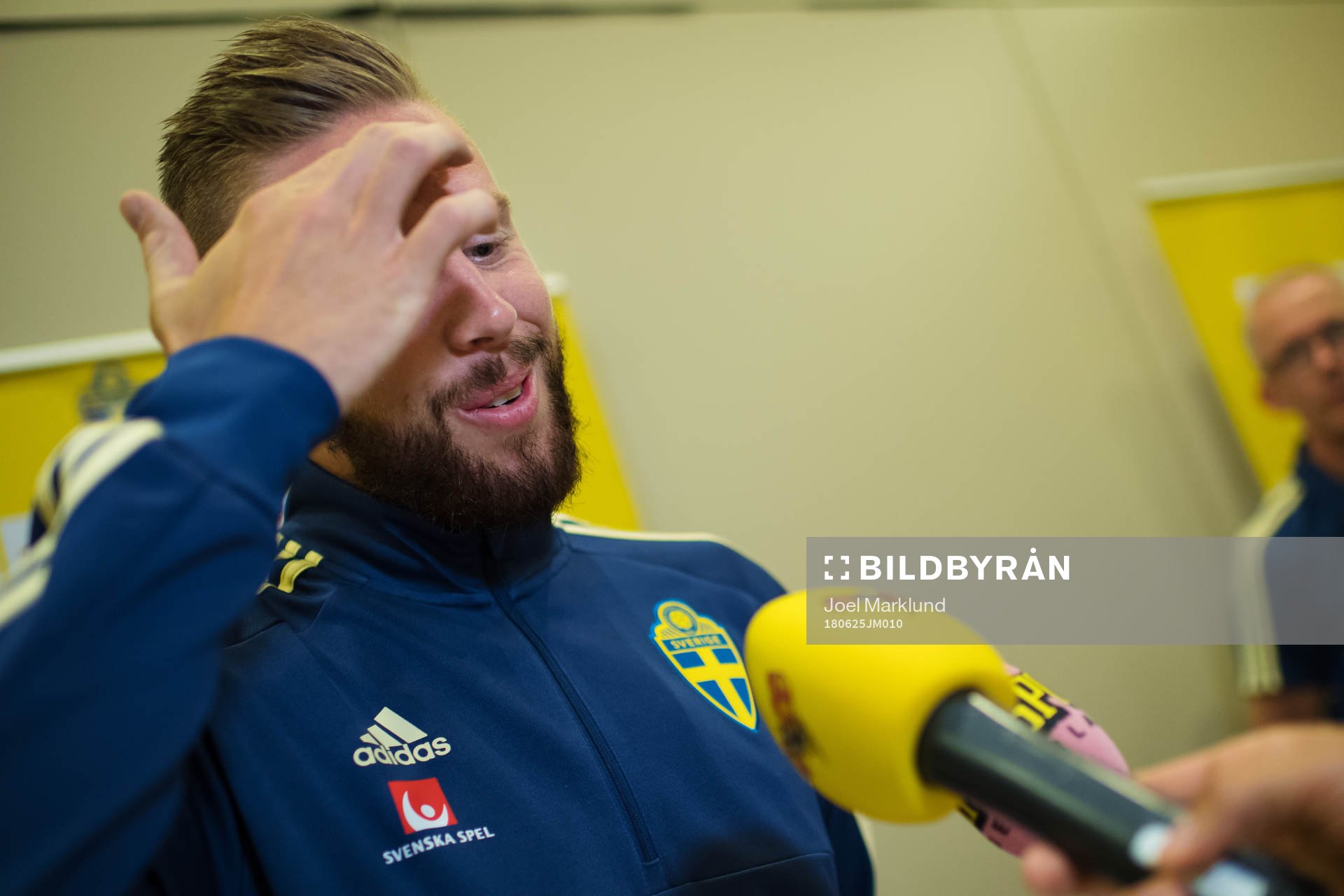 Pontus Jansson of the Swedish national football team at a