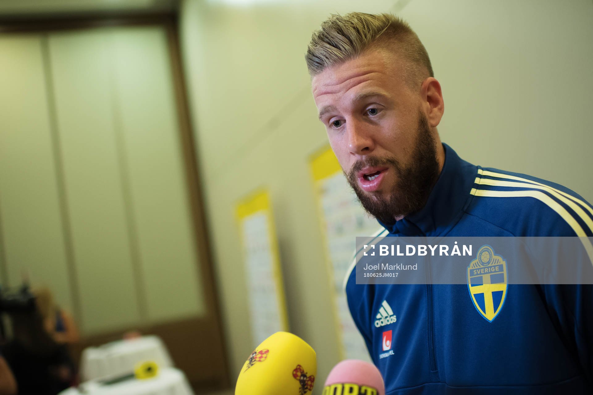 Pontus Jansson of the Swedish national football team at a