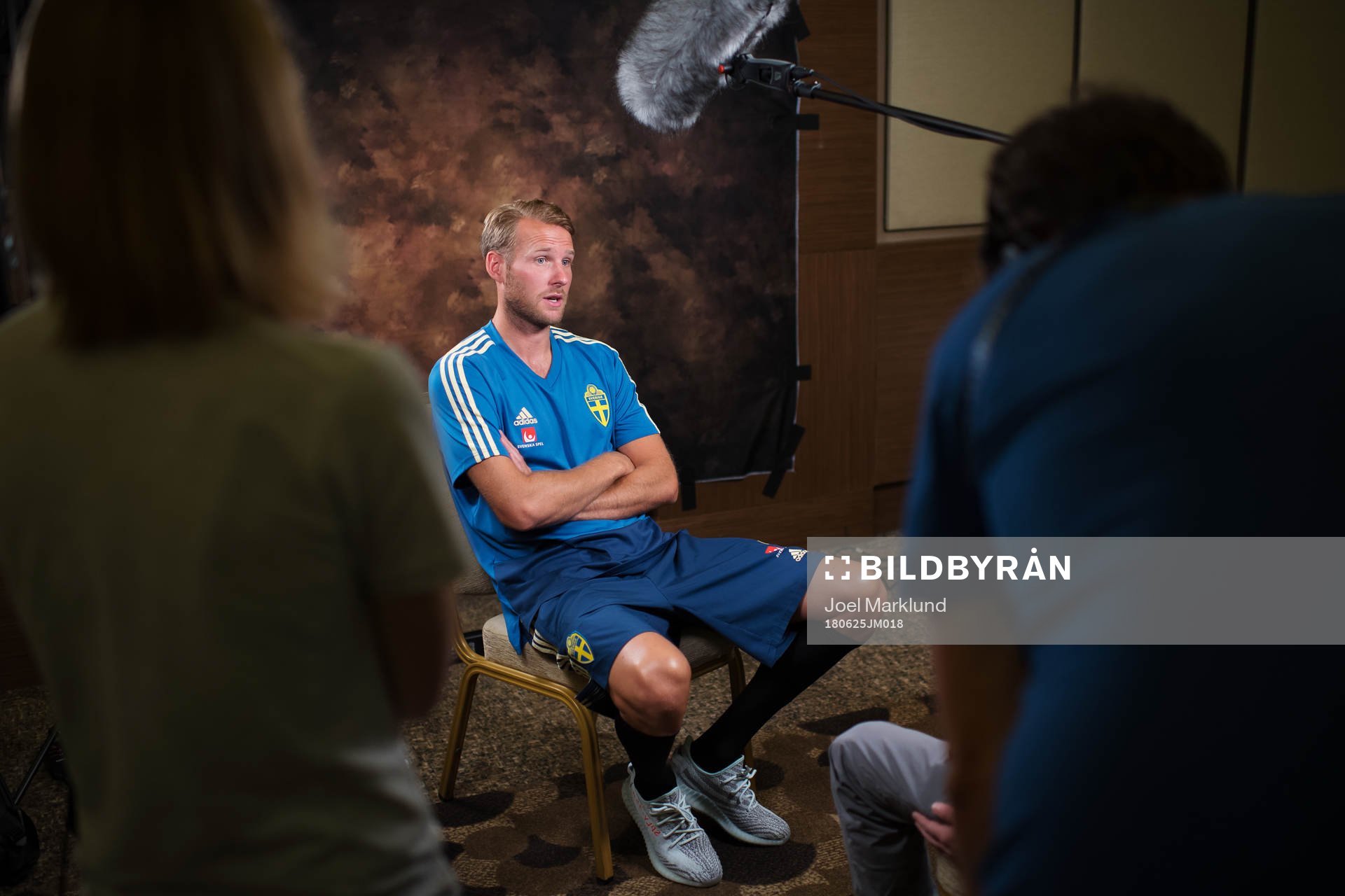 Ola Toivonen of the Swedish national football team at a
