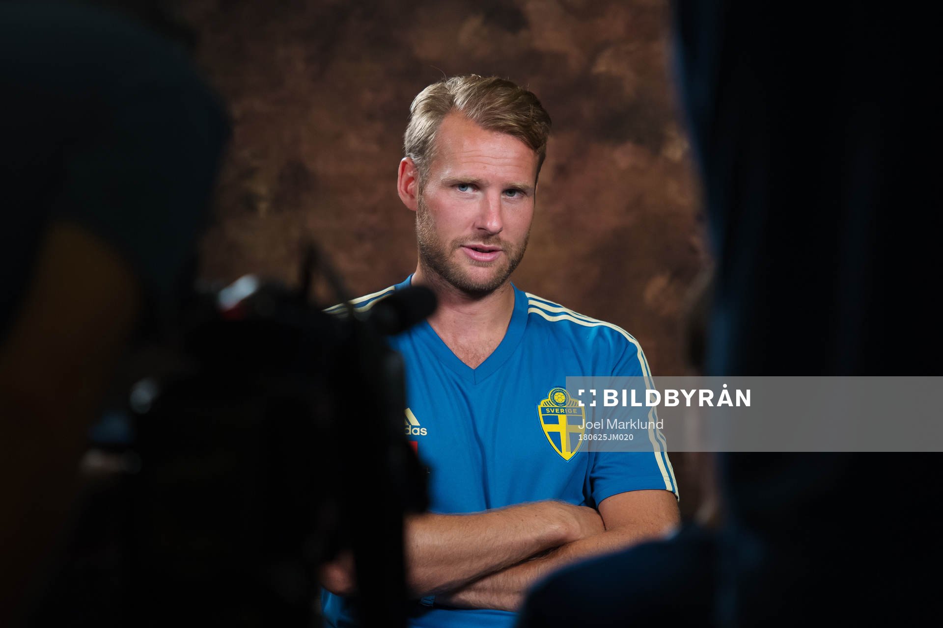 Ola Toivonen of the Swedish national football team at a