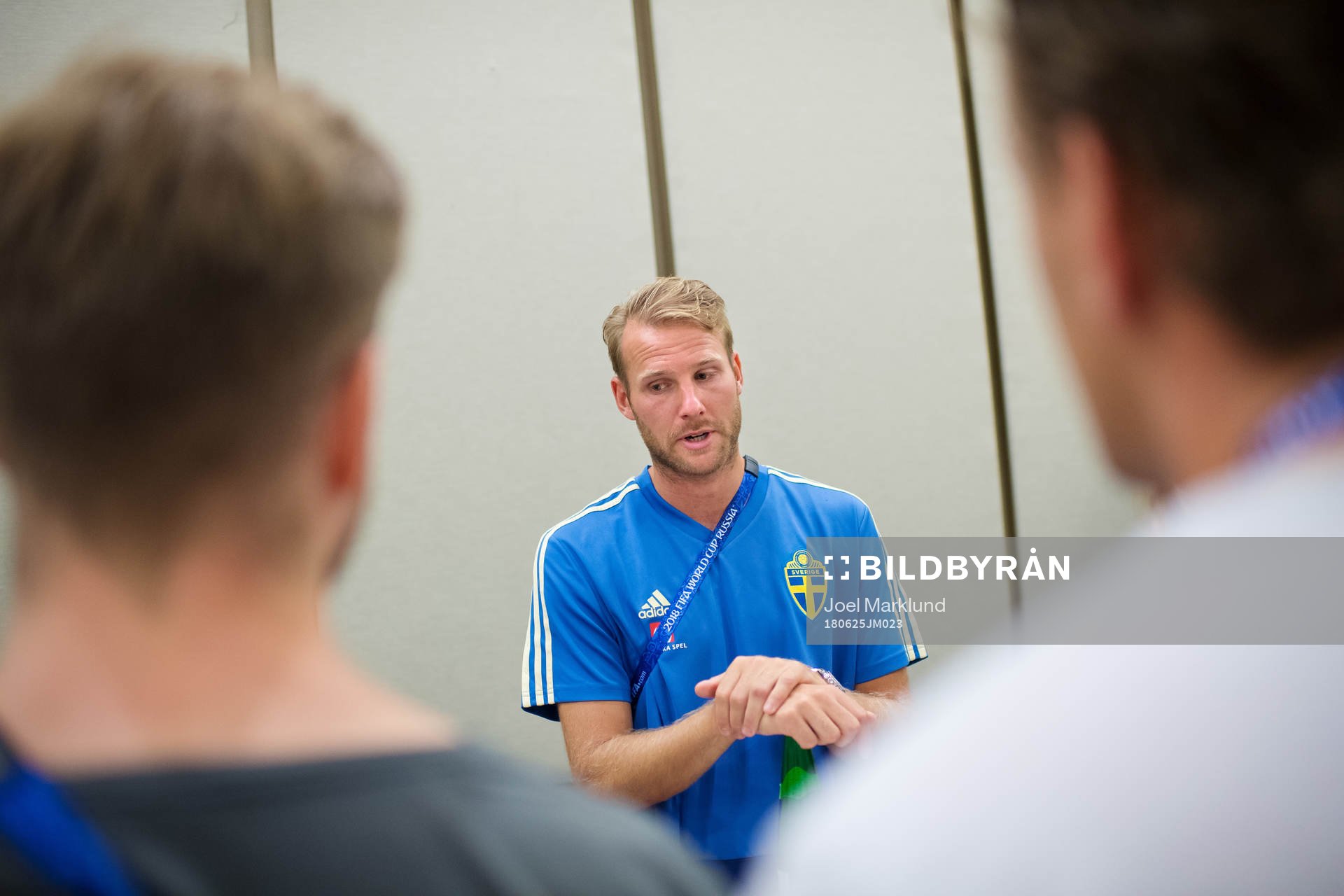 Ola Toivonen of the Swedish national football team at a
