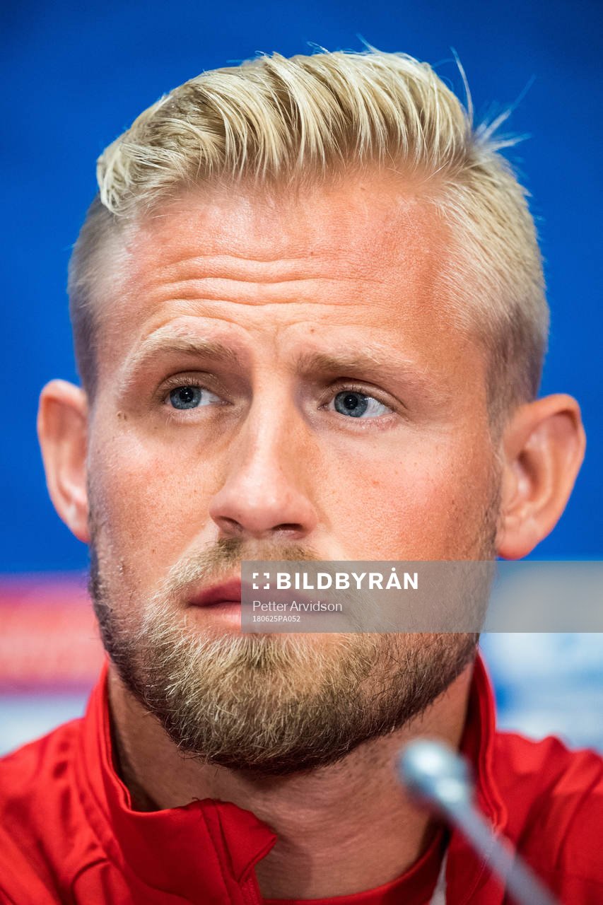 Goalkeeper Kasper Schmeichel of Denmark