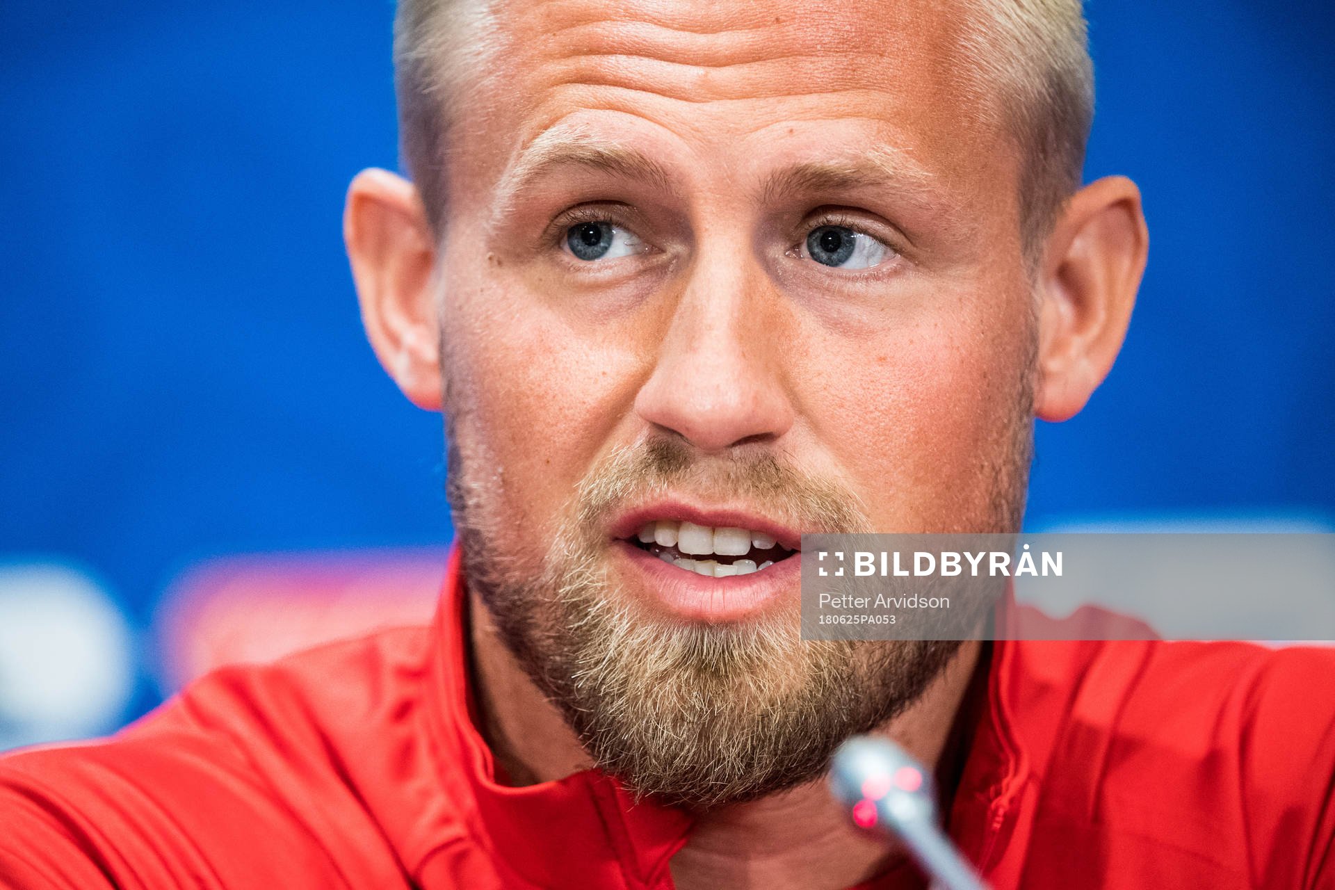 Goalkeeper Kasper Schmeichel of Denmark