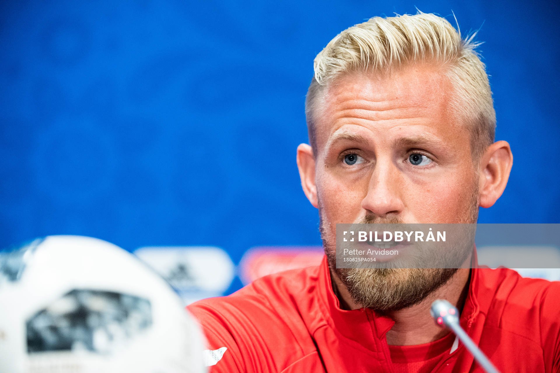 Goalkeeper Kasper Schmeichel of Denmark