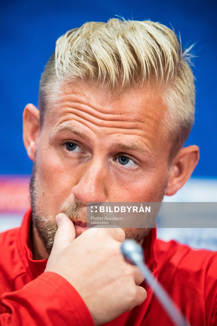 Goalkeeper Kasper Schmeichel of Denmark