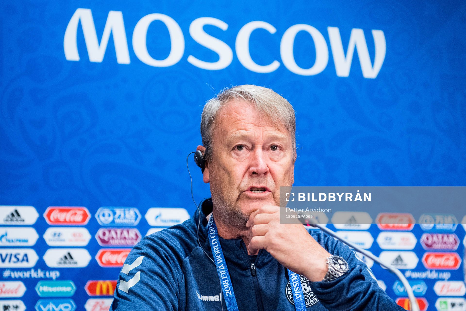 Head coach Åge Hareide of Denmark