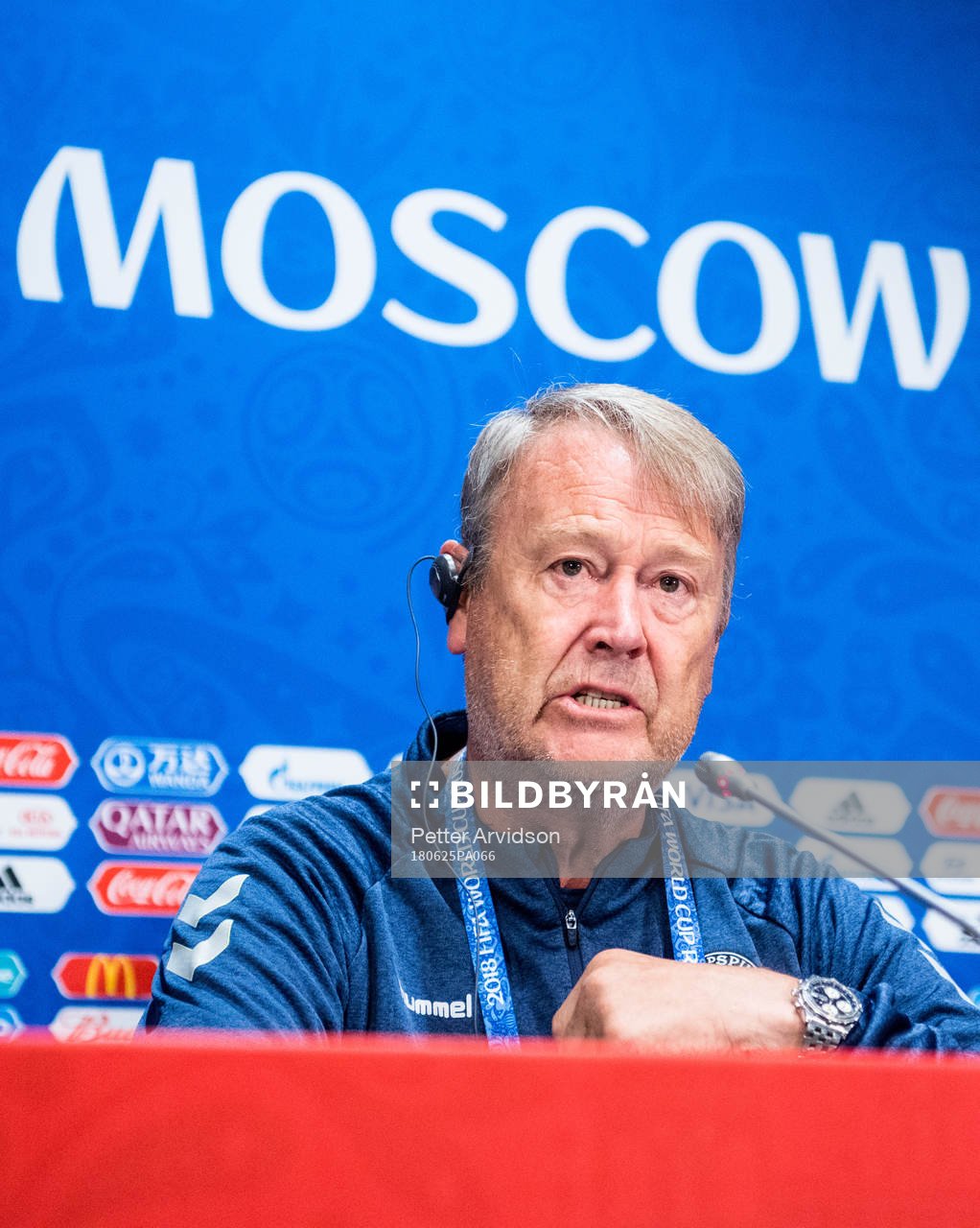Head coach Åge Hareide of Denmark