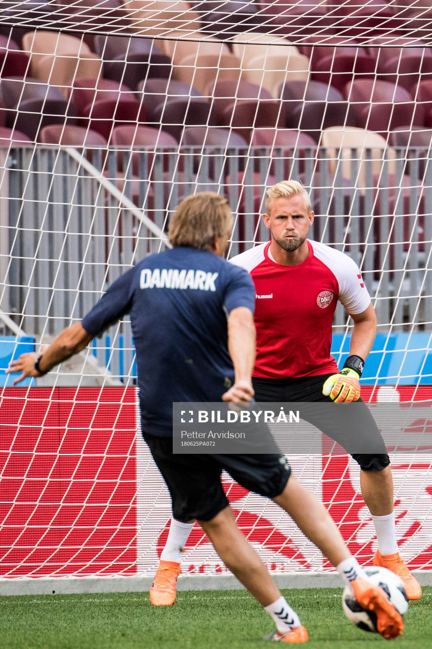 Goalkeeper Kasper Schmeichel of Denmark