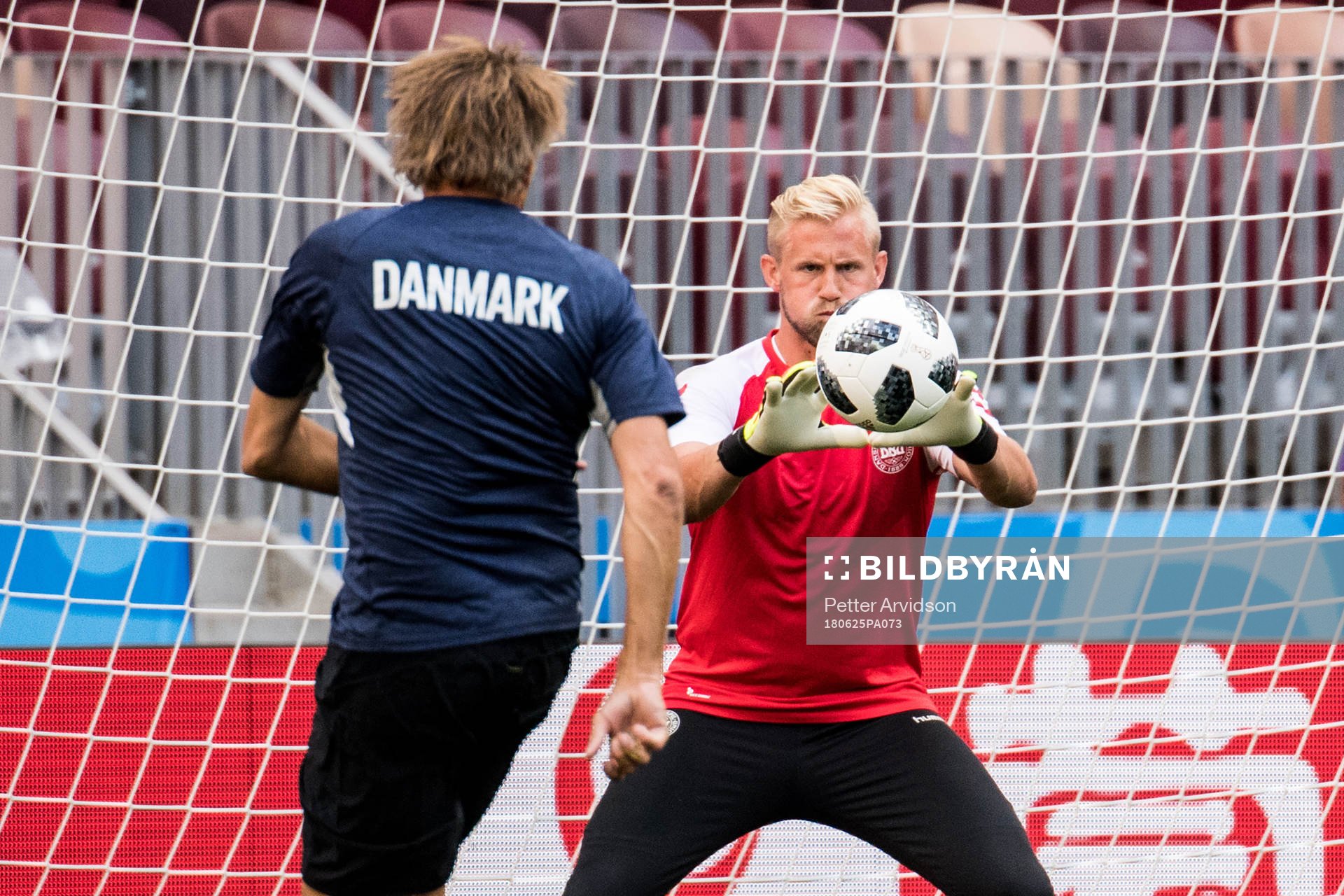 Goalkeeper Kasper Schmeichel of Denmark