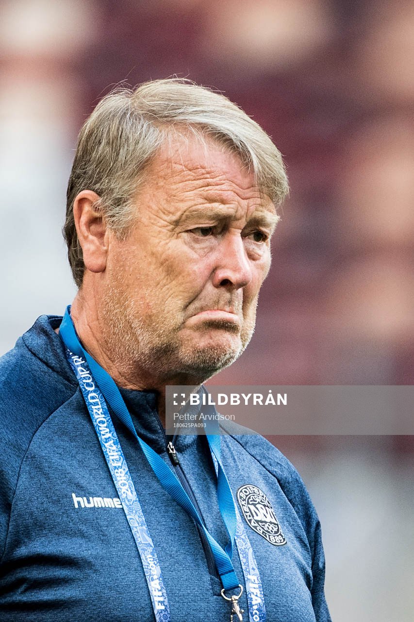 Head coach Åge Hareide of Denmark