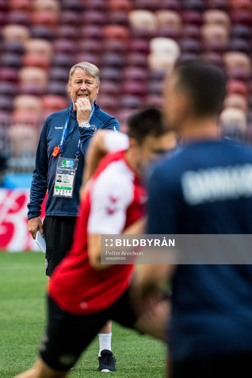 Head coach Åge Hareide of Denmark