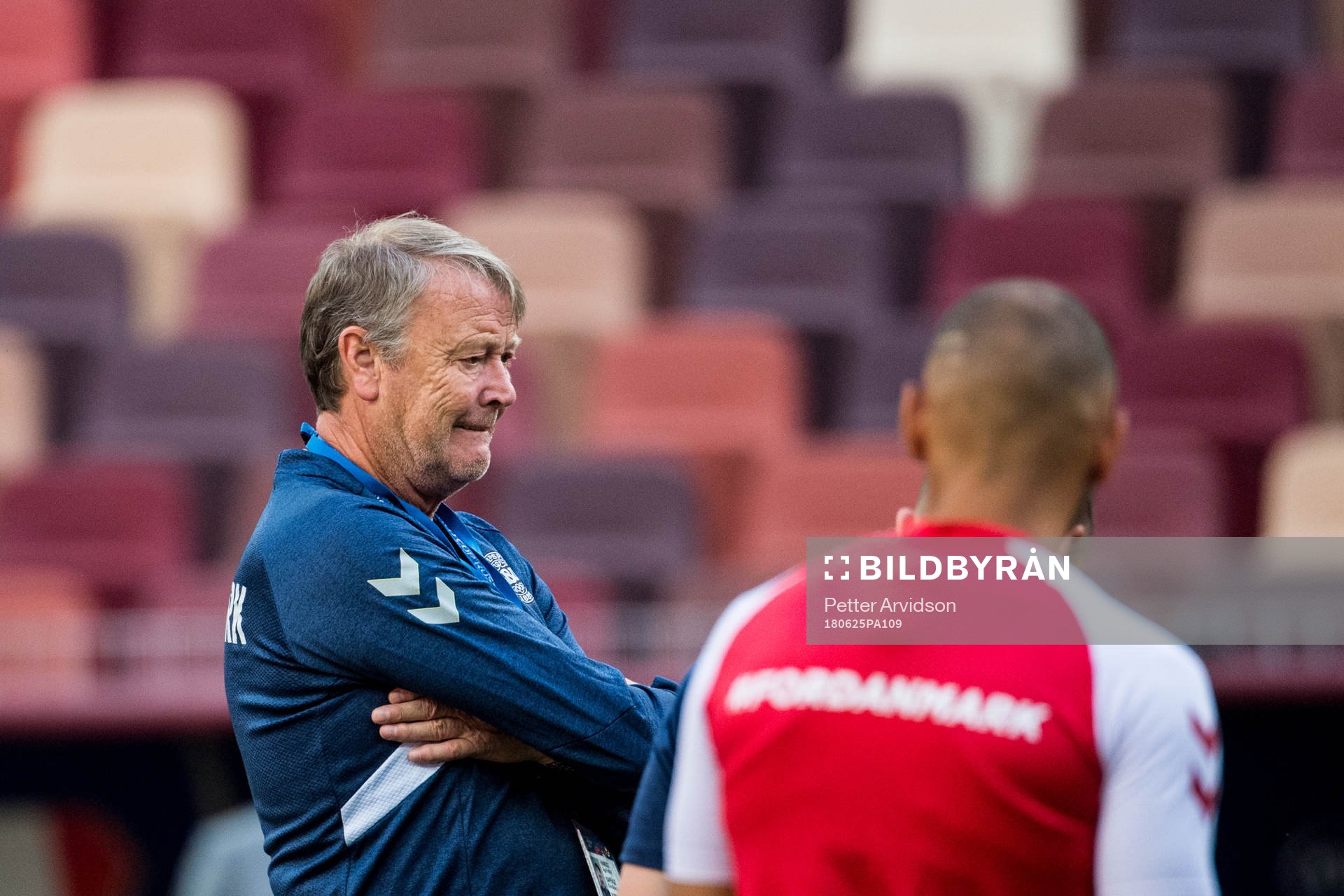 Head coach Åge Hareide of Denmark
