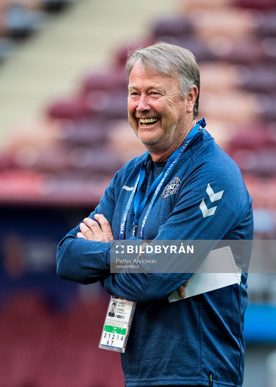 Head coach Åge Hareide of Denmark