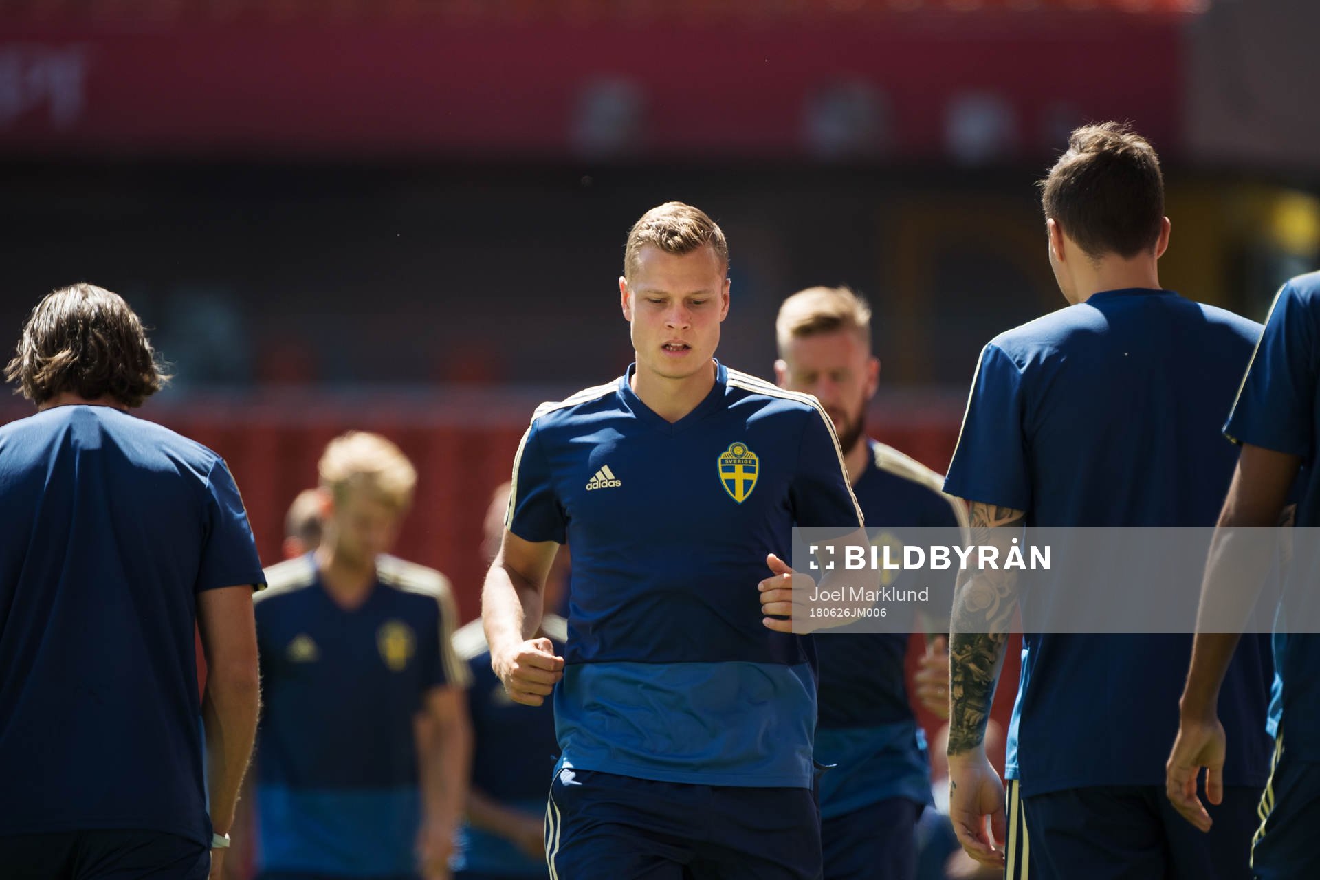 Viktor Claesson of the Swedish national football team at a